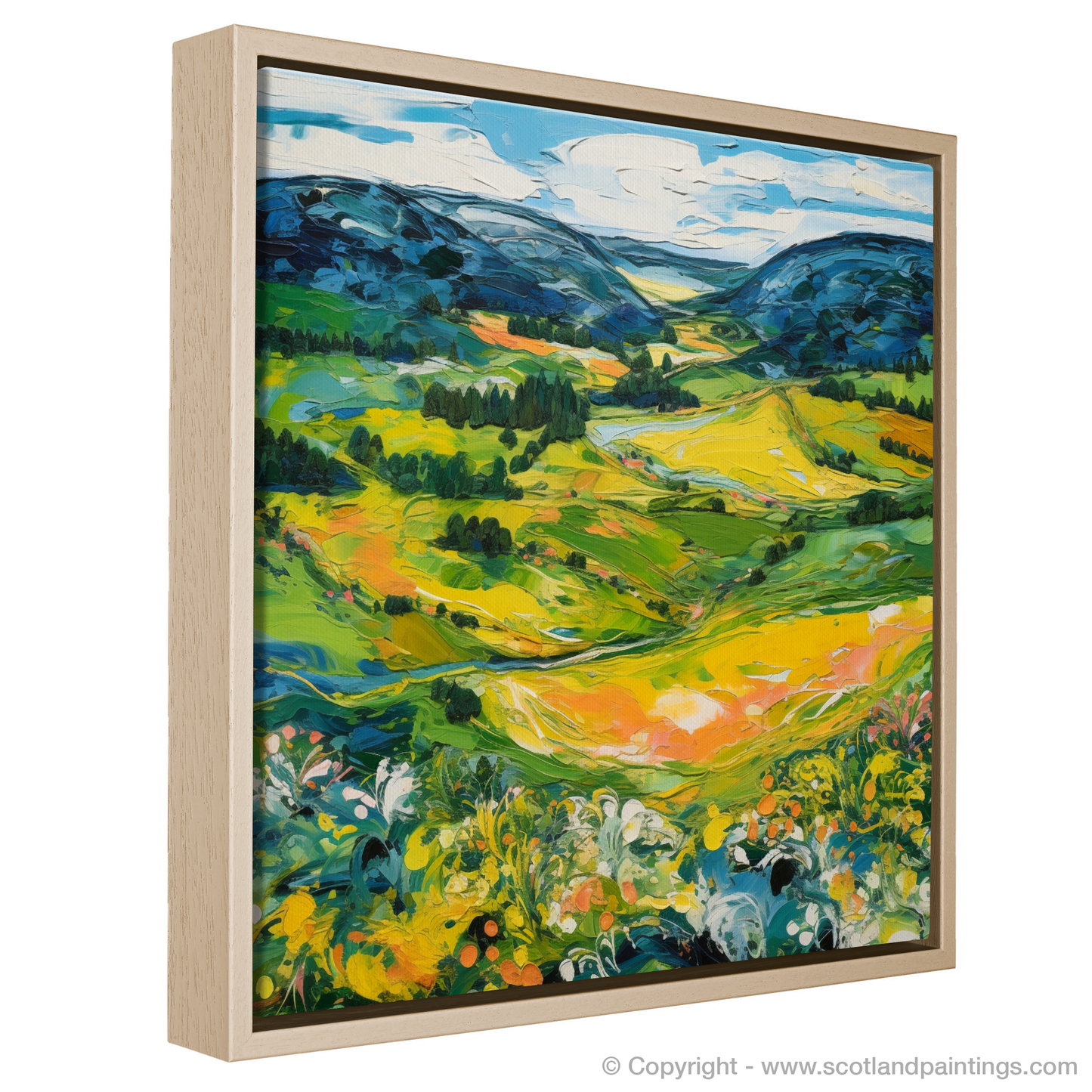 Painting and Art Print of Glenlivet, Moray in summer entitled "Summer Symphony of Glenlivet Moray".