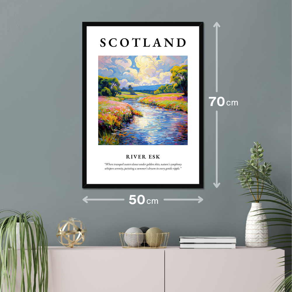 Poster of River Esk hanging on a wall