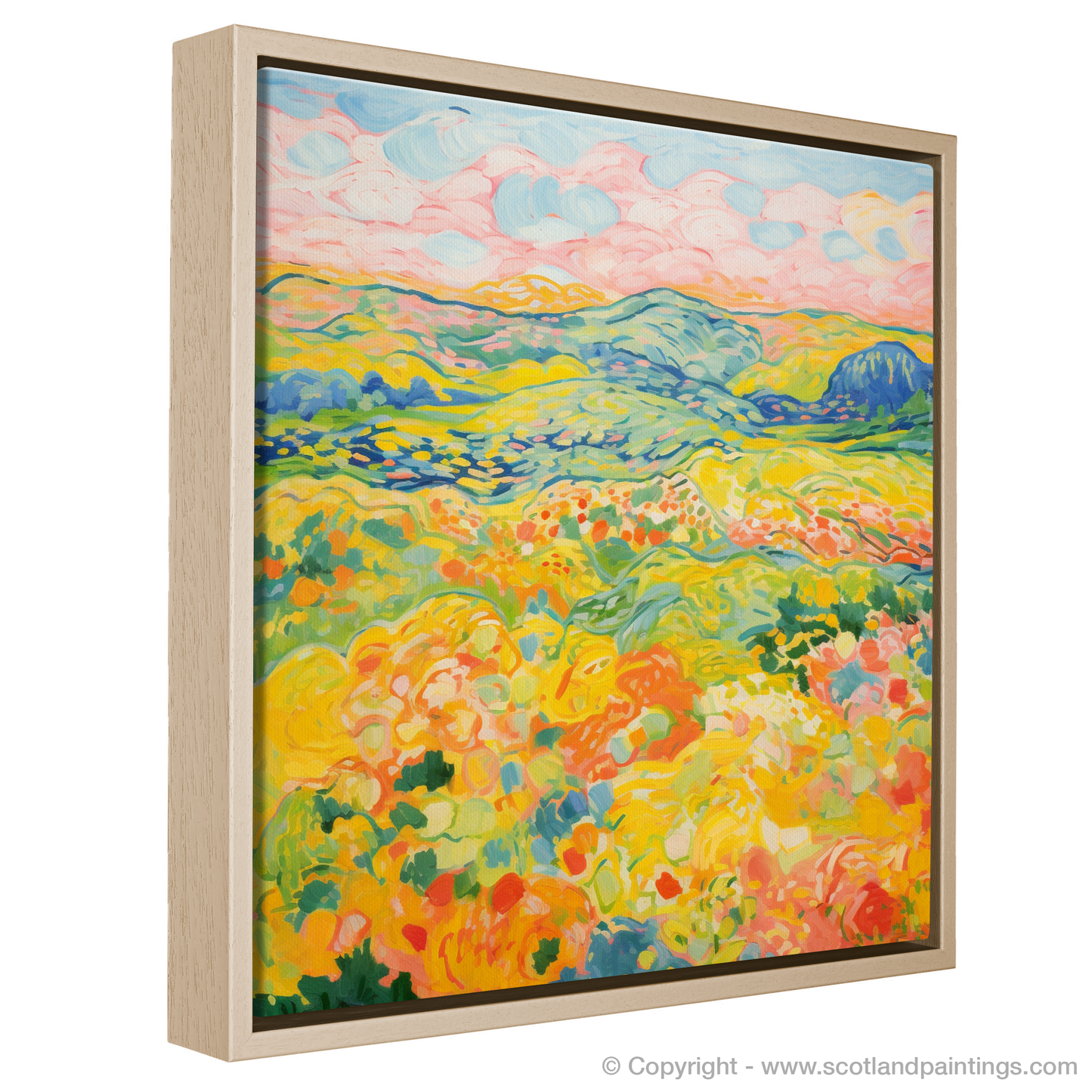 Painting and Art Print of Glenesk, Angus in summer entitled "Summer Symphony in Glenesk".