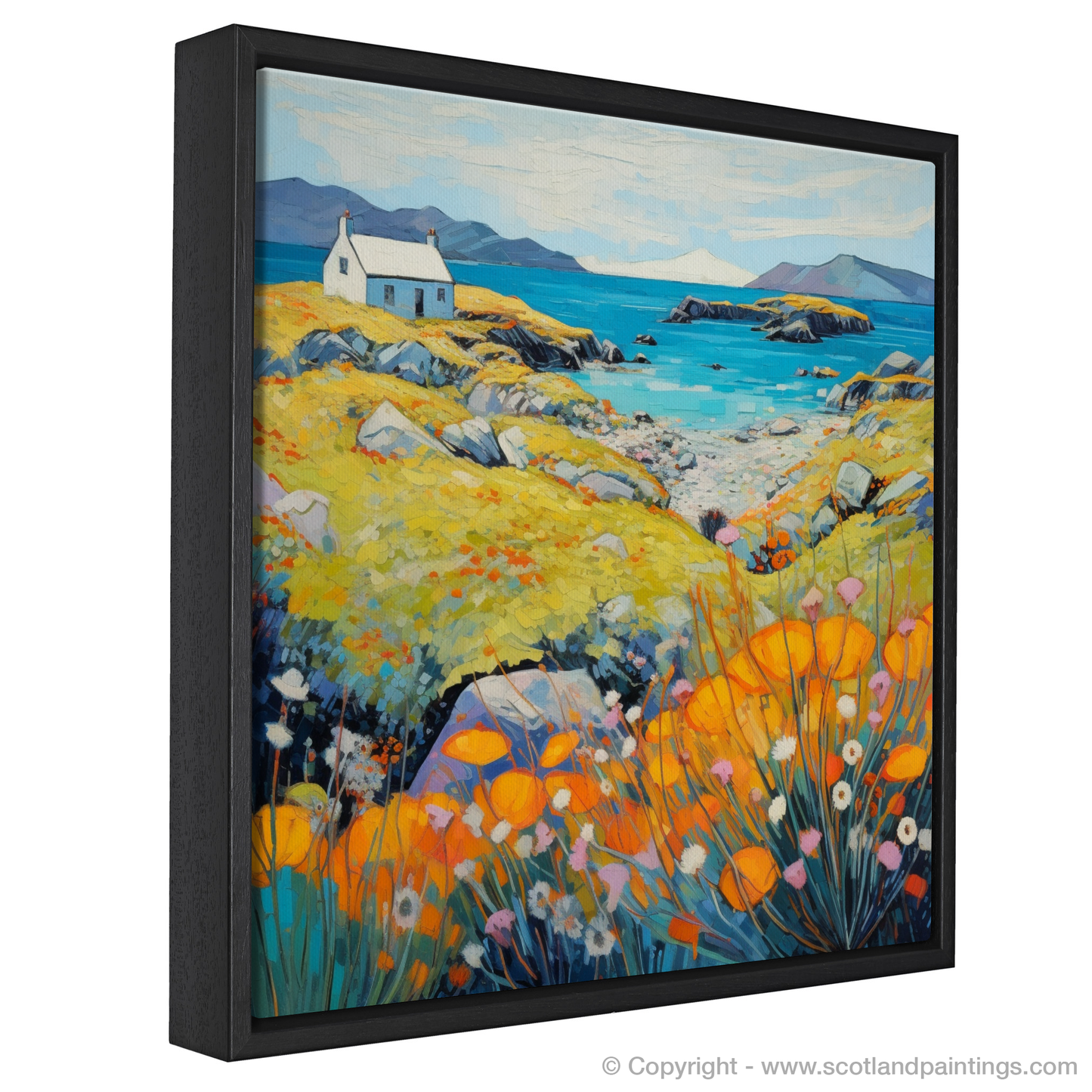 Painting and Art Print of Isle of Scalpay, Outer Hebrides in summer entitled "Summer Vibrance on Isle of Scalpay".