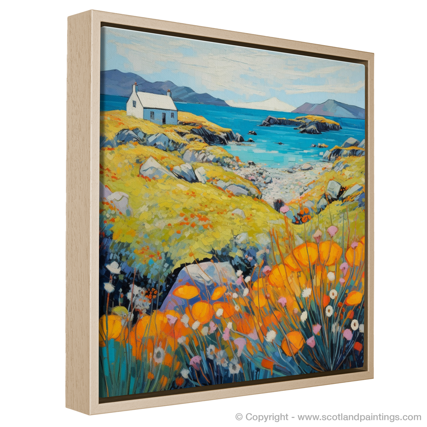 Painting and Art Print of Isle of Scalpay, Outer Hebrides in summer entitled "Summer Vibrance on Isle of Scalpay".