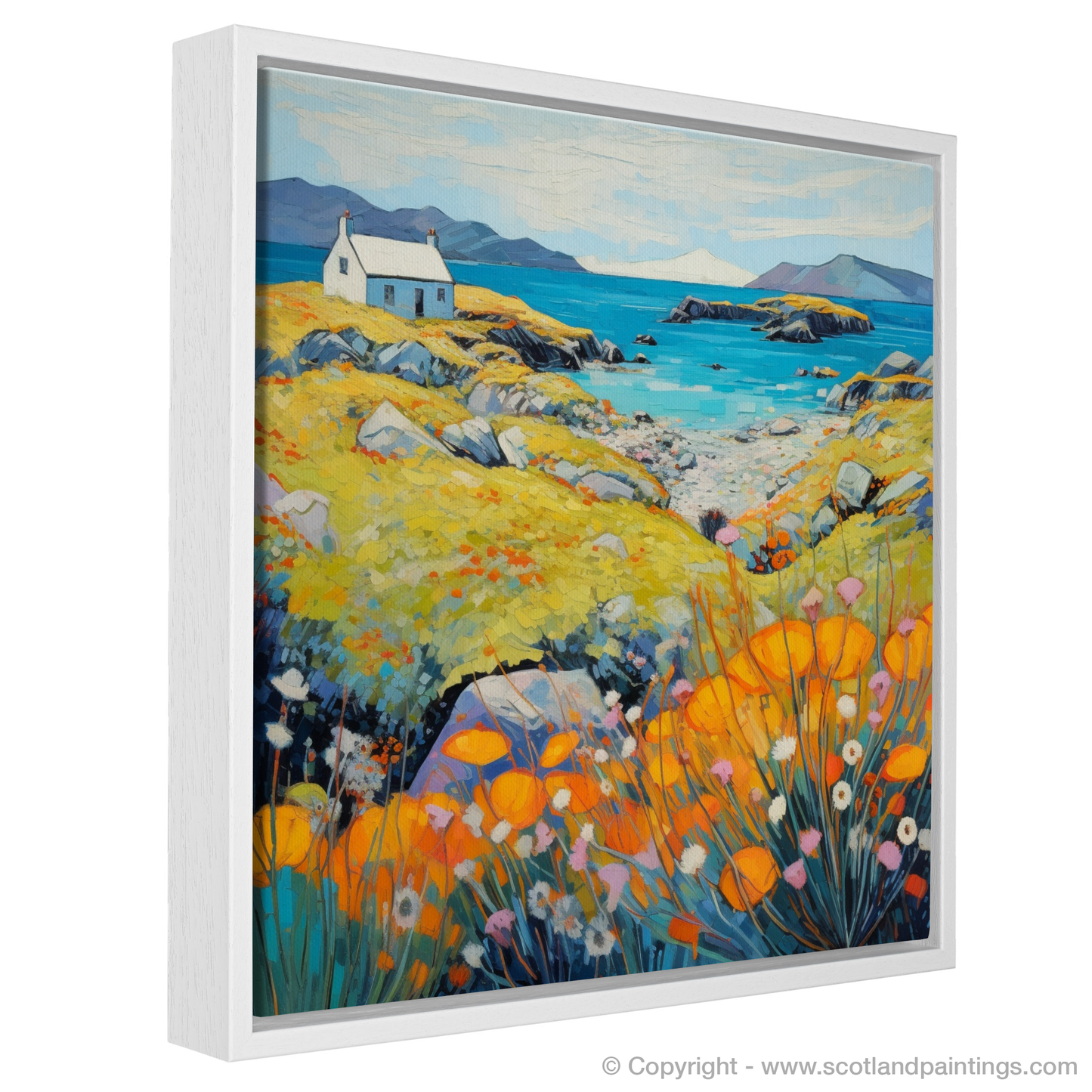 Painting and Art Print of Isle of Scalpay, Outer Hebrides in summer entitled "Summer Vibrance on Isle of Scalpay".