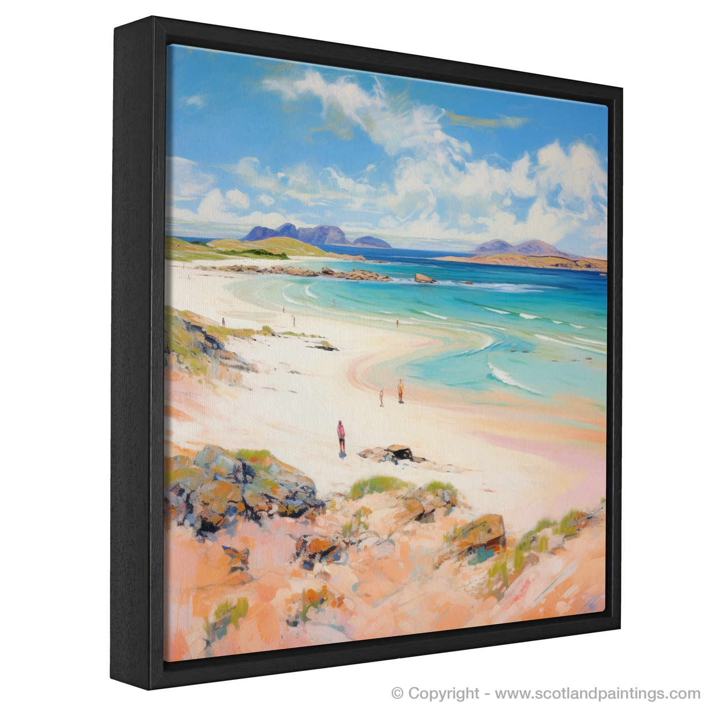 Painting and Art Print of Mellon Udrigle Beach, Wester Ross in summer entitled "Summer Serenity at Mellon Udrigle Beach".