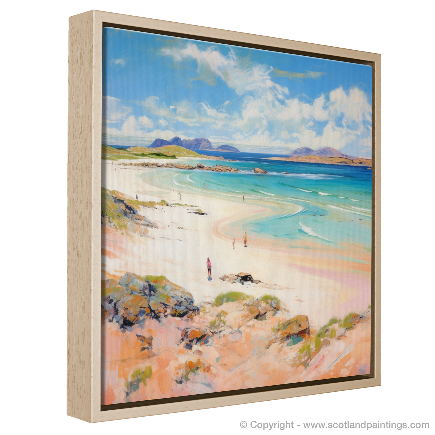 Painting and Art Print of Mellon Udrigle Beach, Wester Ross in summer entitled "Summer Serenity at Mellon Udrigle Beach".