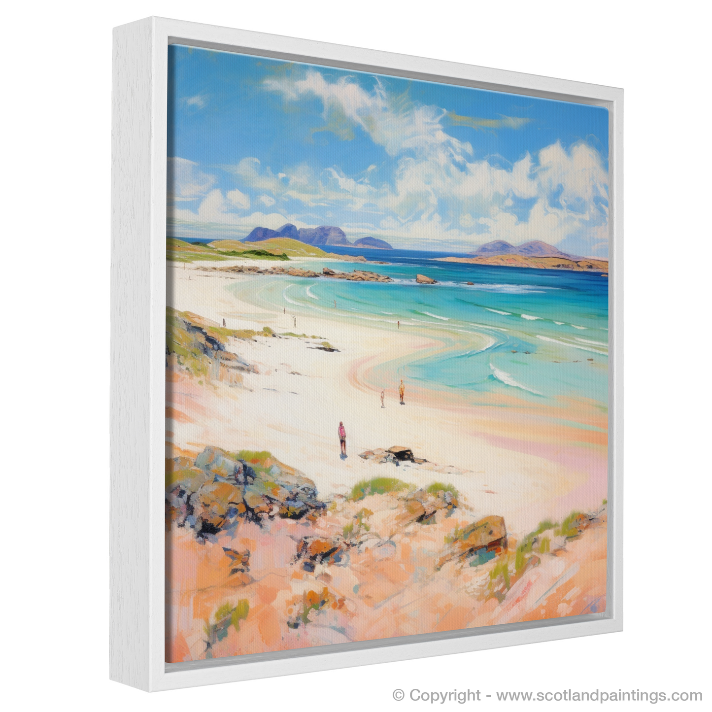 Painting and Art Print of Mellon Udrigle Beach, Wester Ross in summer entitled "Summer Serenity at Mellon Udrigle Beach".