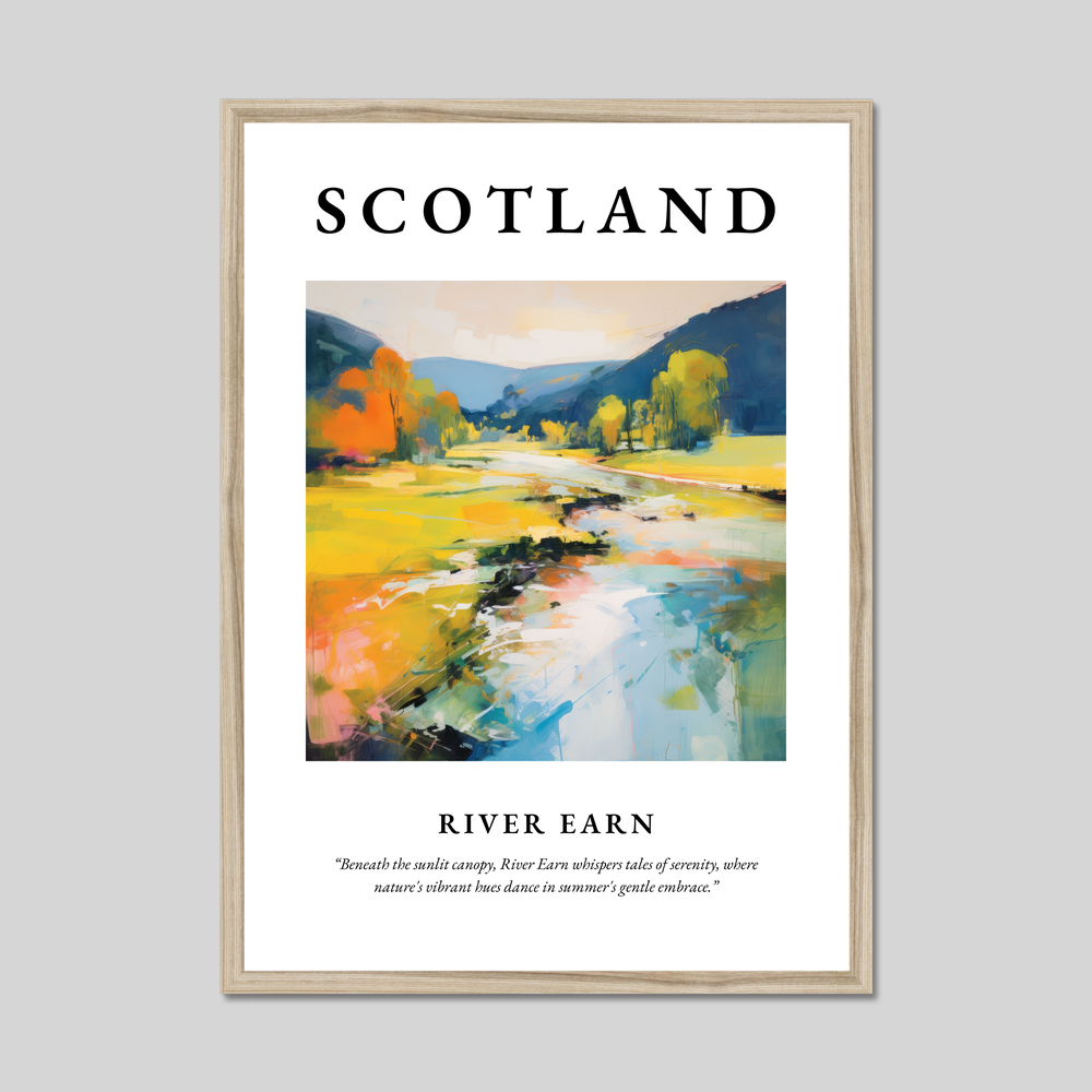 Poster in a natural frame with the word Scotland