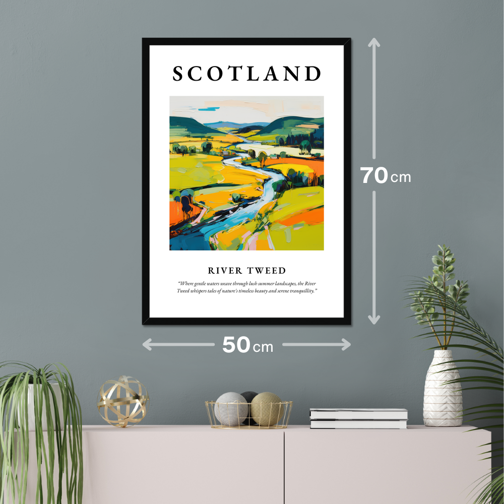 Poster of River Tweed hanging on a wall