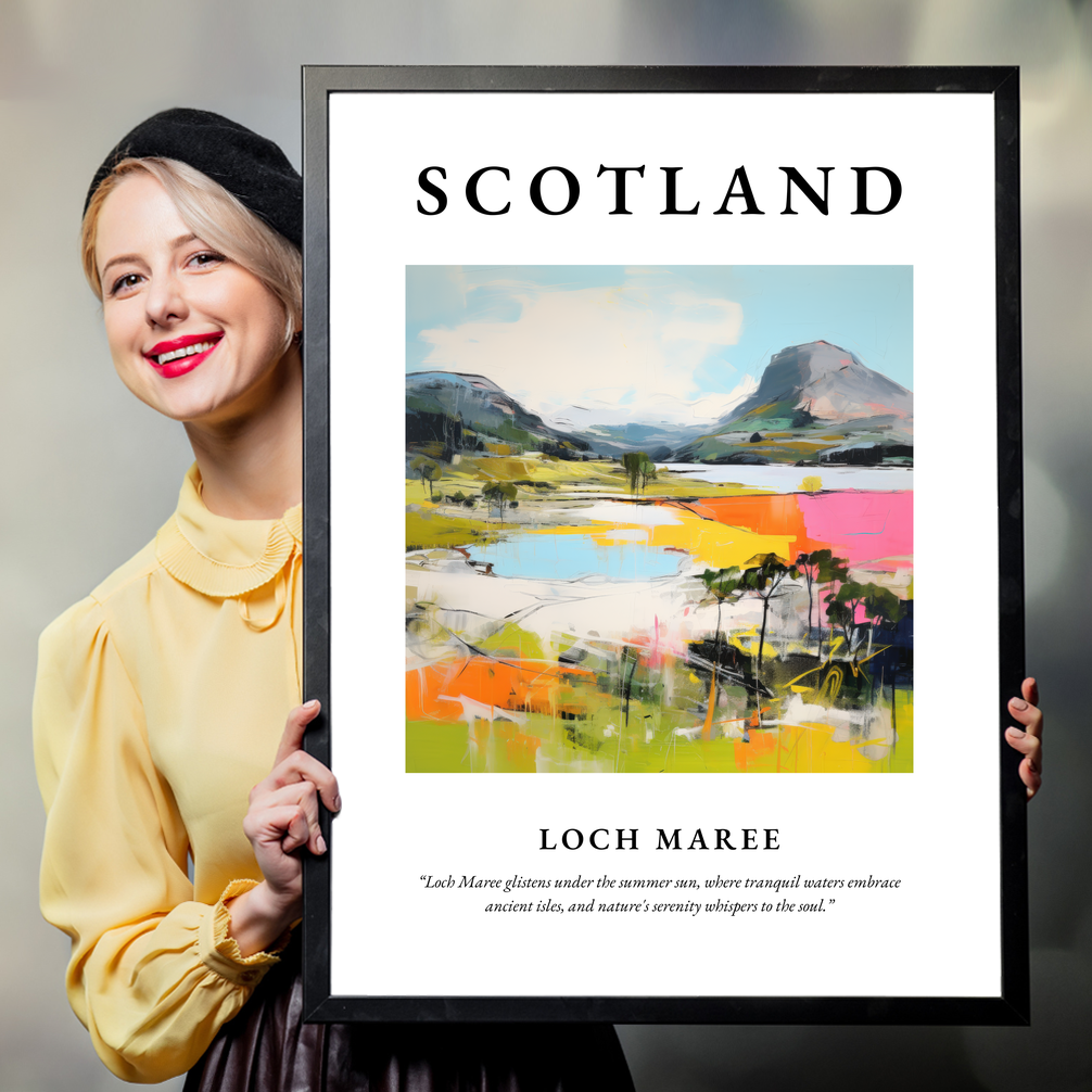 Person holding a poster of Loch Maree