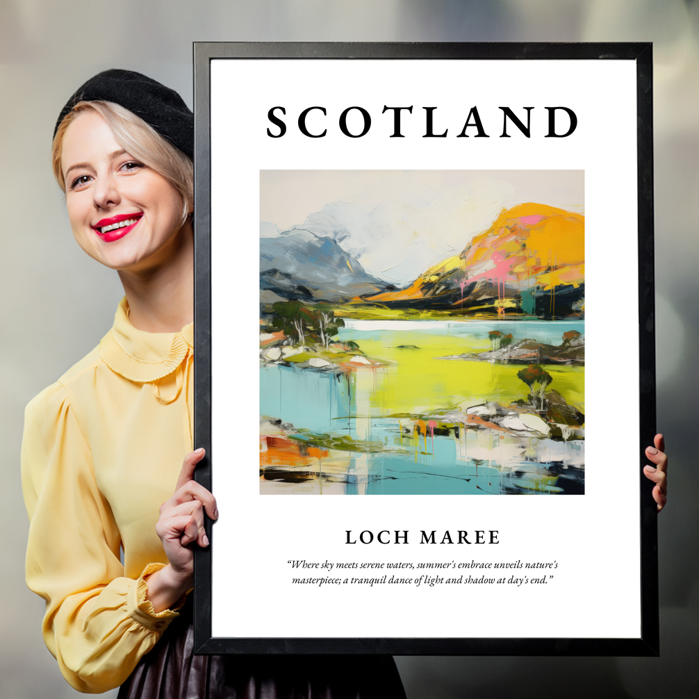 Person holding a poster of Loch Maree