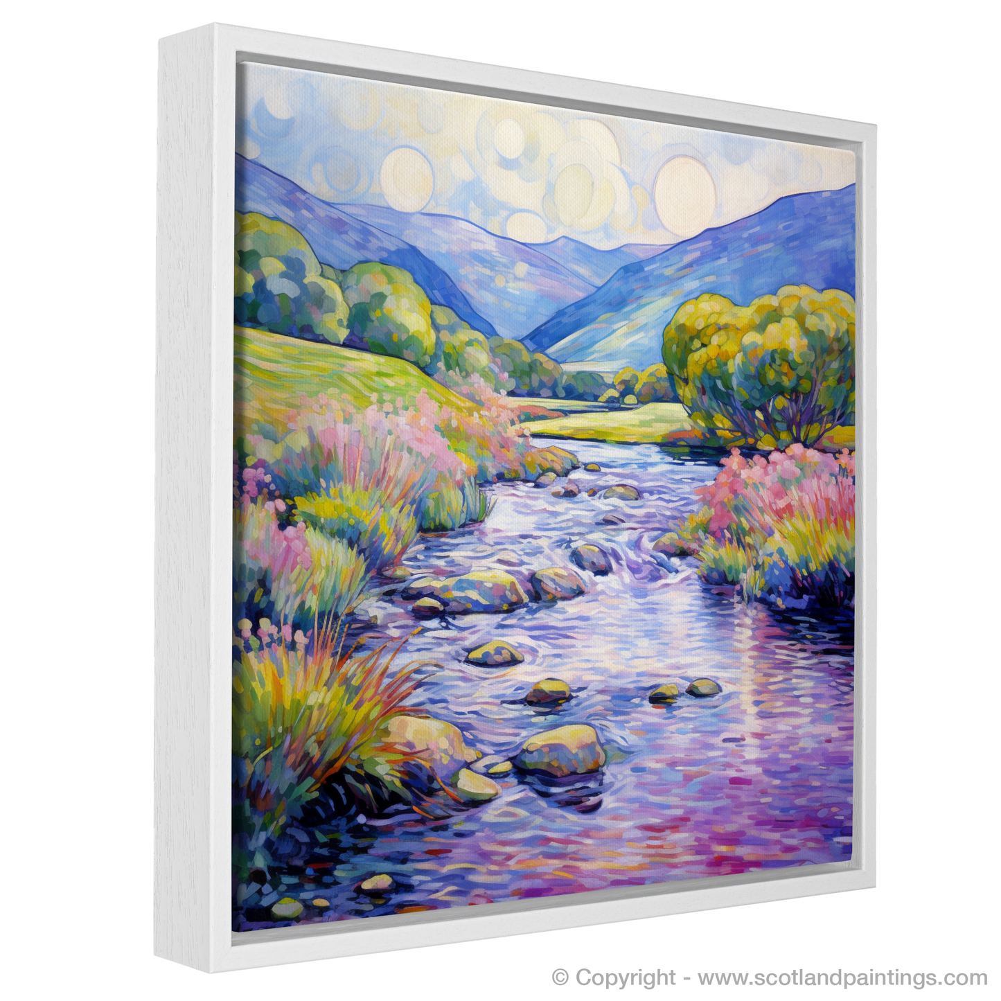 Painting and Art Print of River Orchy, Argyll and Bute in summer entitled "Summer Symphony on River Orchy".