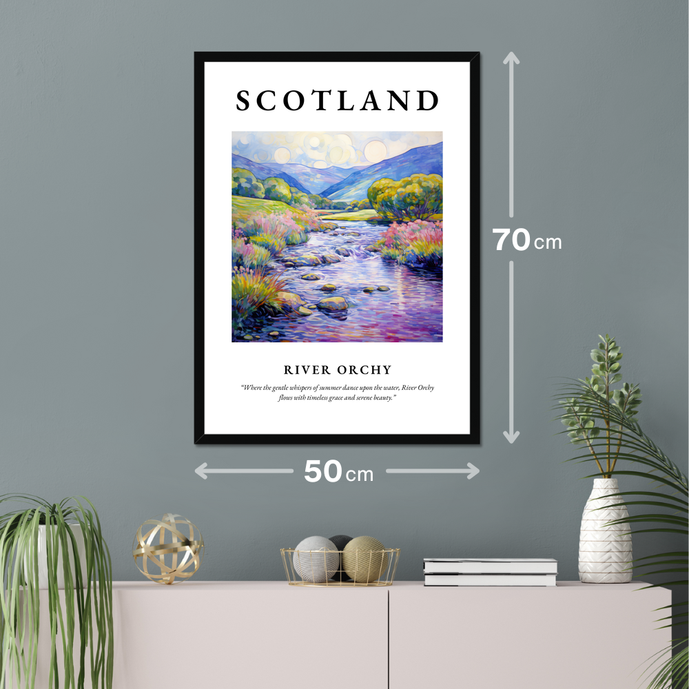 Poster of River Orchy hanging on a wall