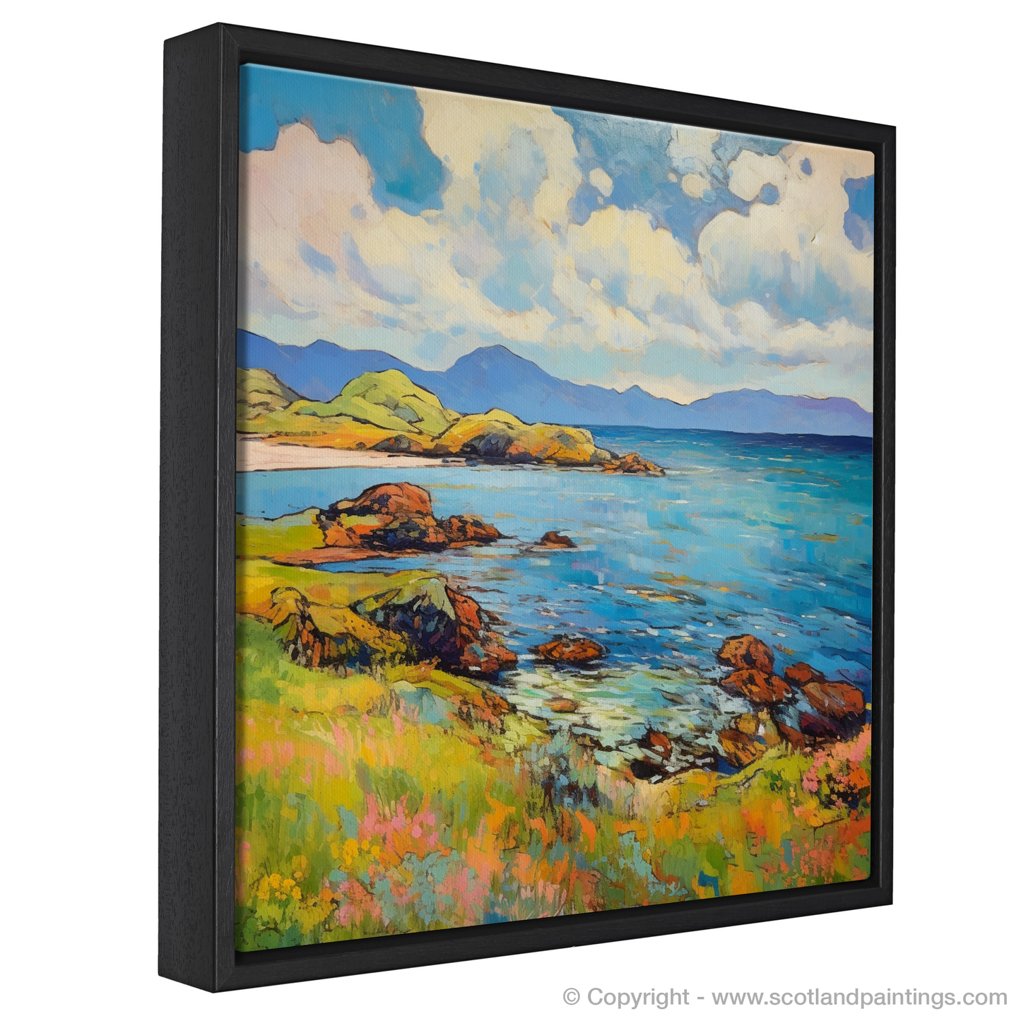 Painting and Art Print of Isle of Jura, Inner Hebrides in summer entitled "Isle of Jura Summer Serenade".