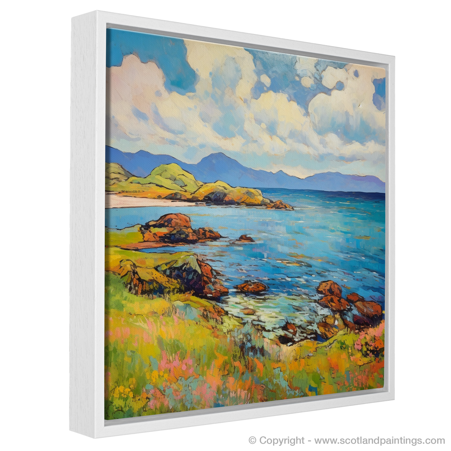 Painting and Art Print of Isle of Jura, Inner Hebrides in summer entitled "Isle of Jura Summer Serenade".