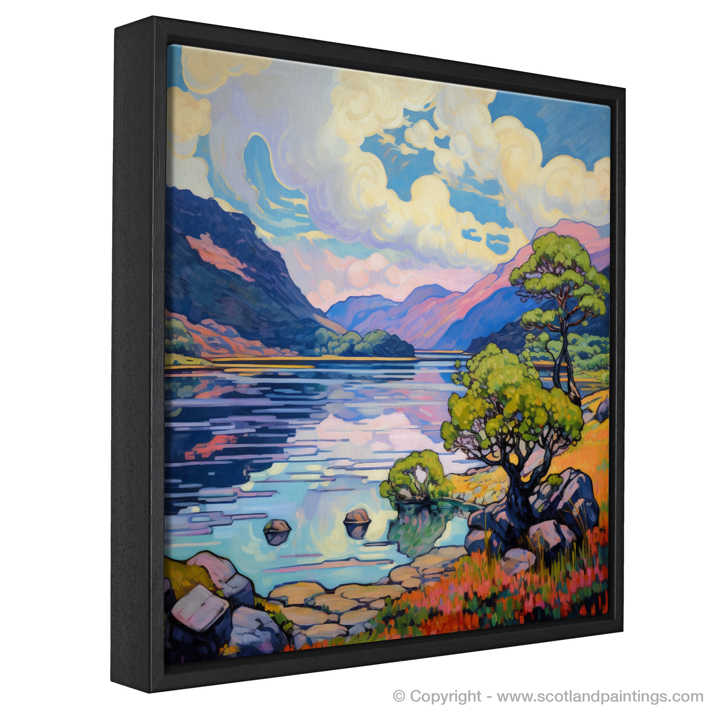 Painting and Art Print of Loch Morar, Highlands in summer entitled "Summer Serenade at Loch Morar".