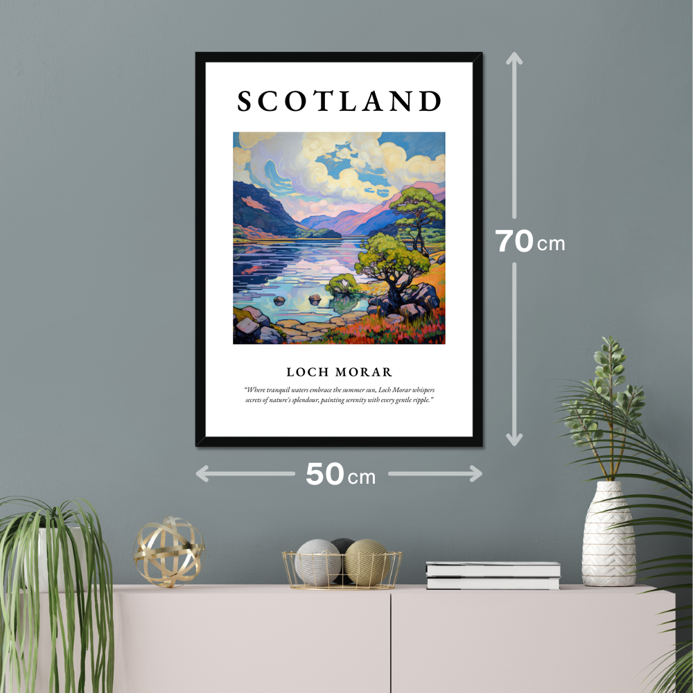 Poster of Loch Morar hanging on a wall