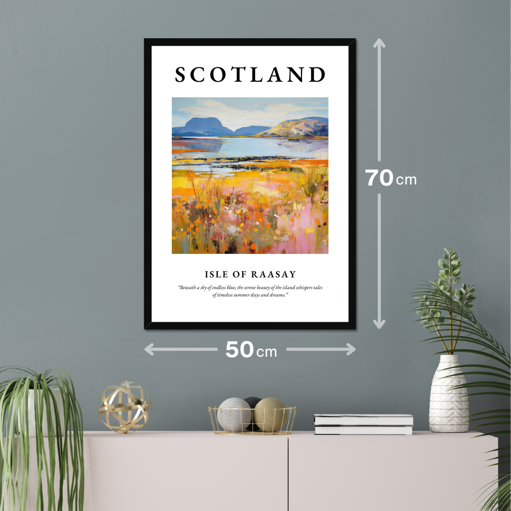 Poster of Isle of Raasay hanging on a wall