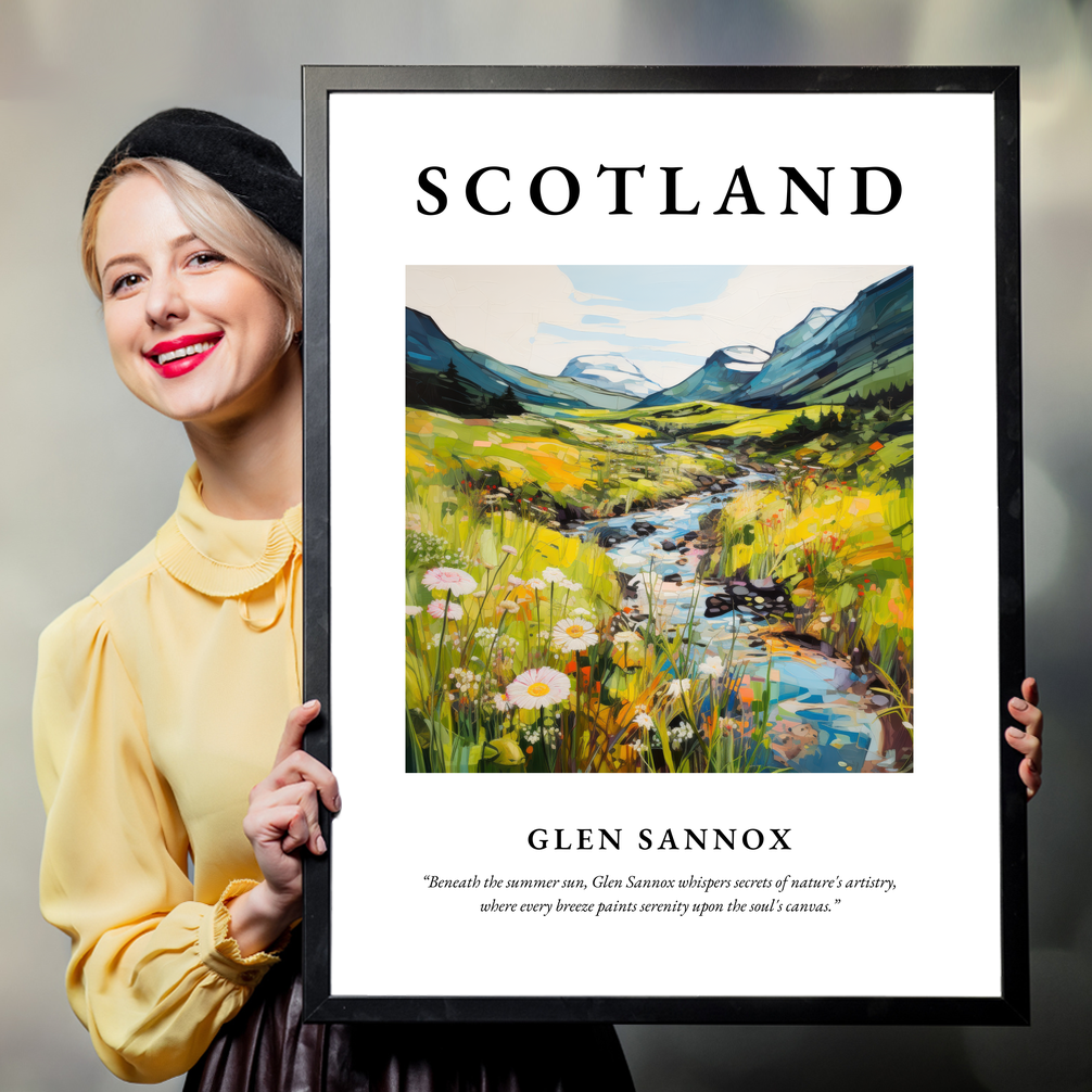 Person holding a poster of Glen Sannox