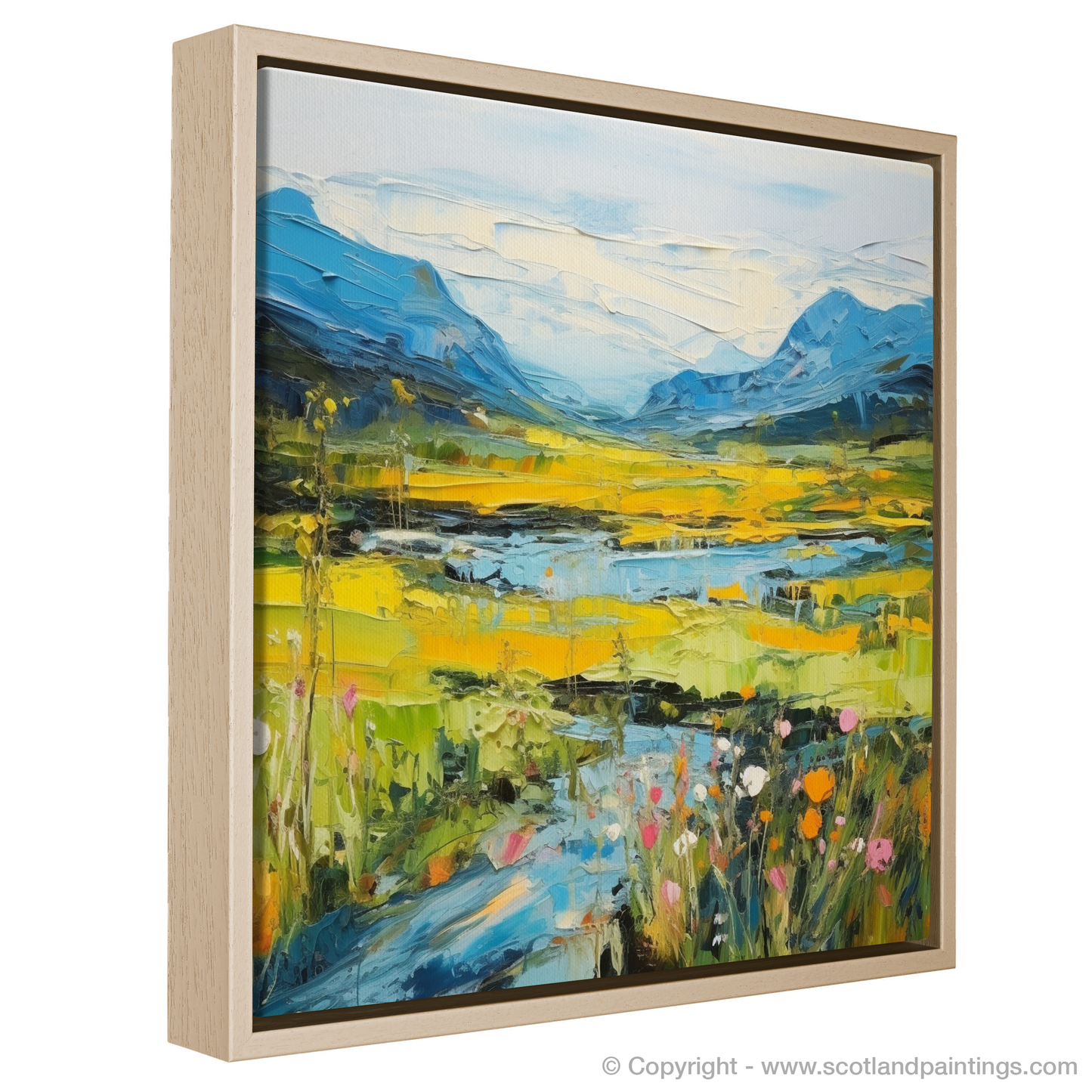 Painting and Art Print of Glen Sannox, Isle of Arran in summer entitled "Summer Splendour in Glen Sannox Isle of Arran".