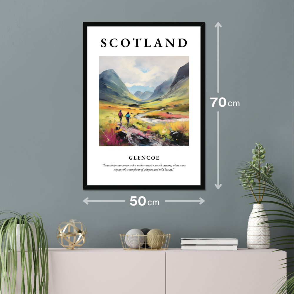 Poster of Glencoe hanging on a wall