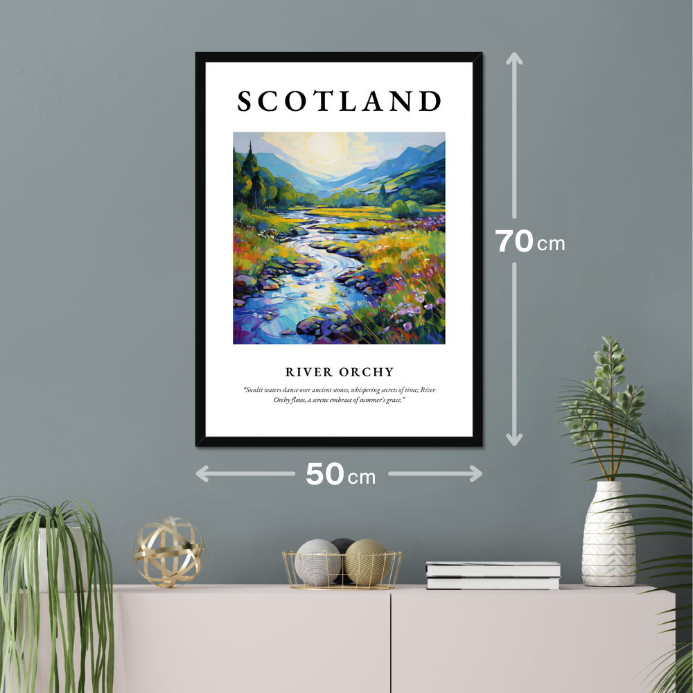 Poster of River Orchy hanging on a wall