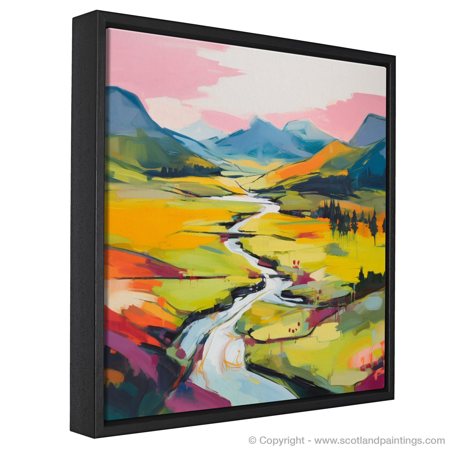 Painting and Art Print of Glen Strathfarrar, Highlands in summer entitled "Summer Essence of Glen Strathfarrar".