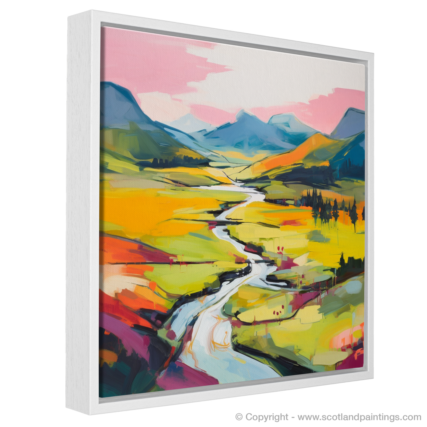 Painting and Art Print of Glen Strathfarrar, Highlands in summer entitled "Summer Essence of Glen Strathfarrar".