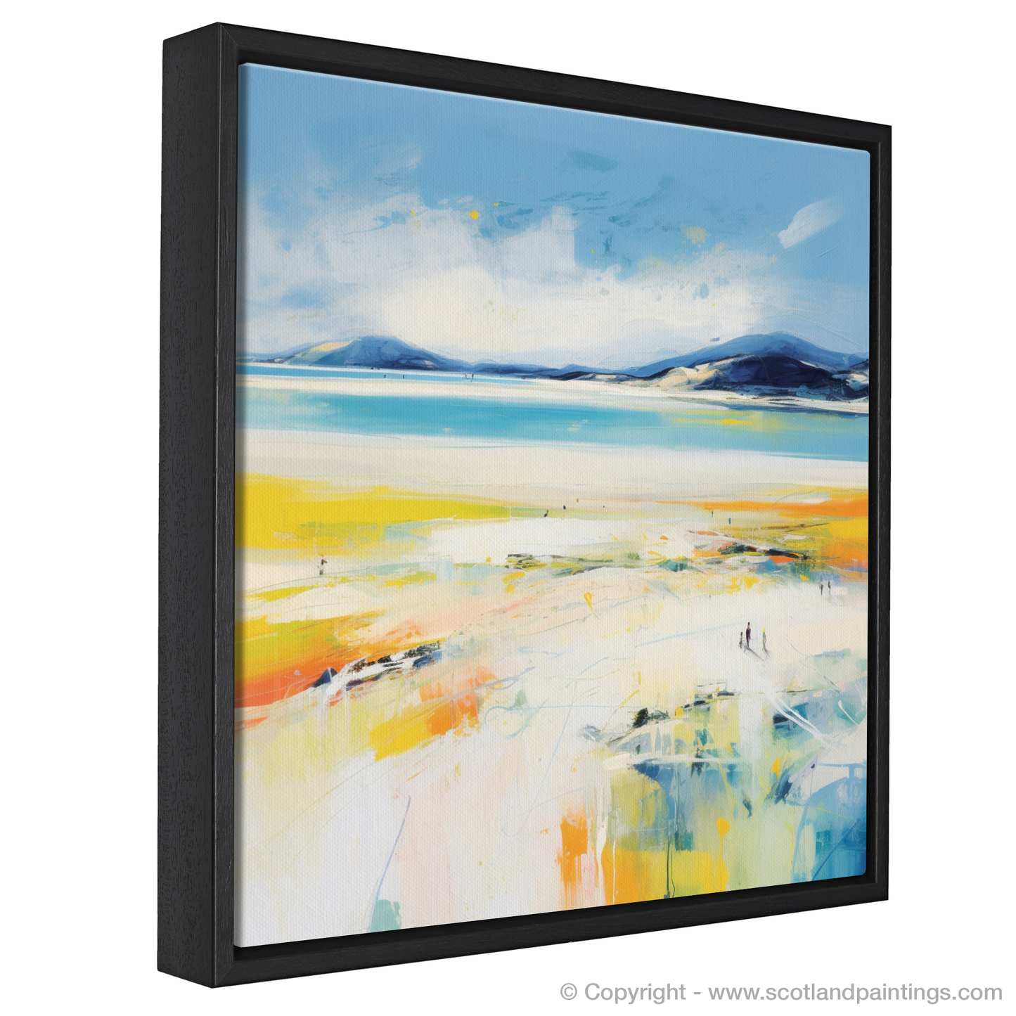 Painting and Art Print of Luskentyre Beach, Isle of Harris in summer entitled "Luskentyre Beach Summer Essence".