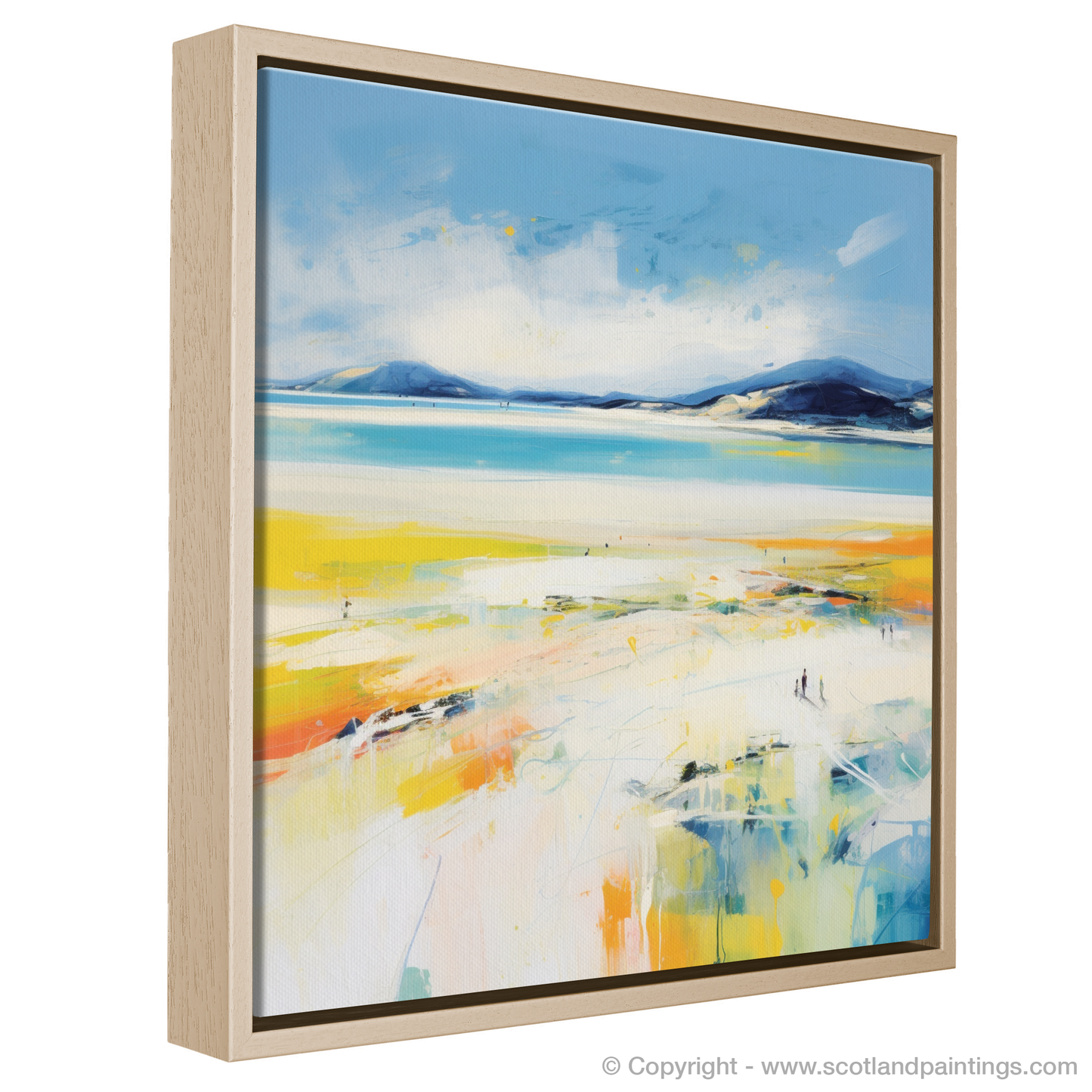 Painting and Art Print of Luskentyre Beach, Isle of Harris in summer entitled "Luskentyre Beach Summer Essence".