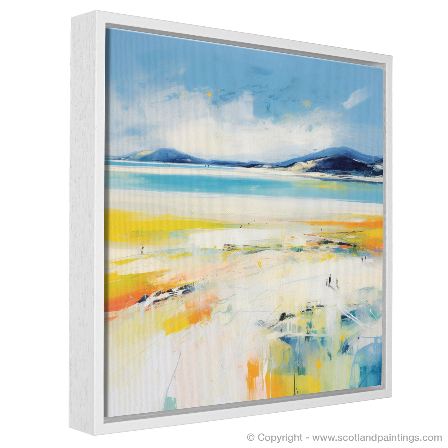 Painting and Art Print of Luskentyre Beach, Isle of Harris in summer entitled "Luskentyre Beach Summer Essence".