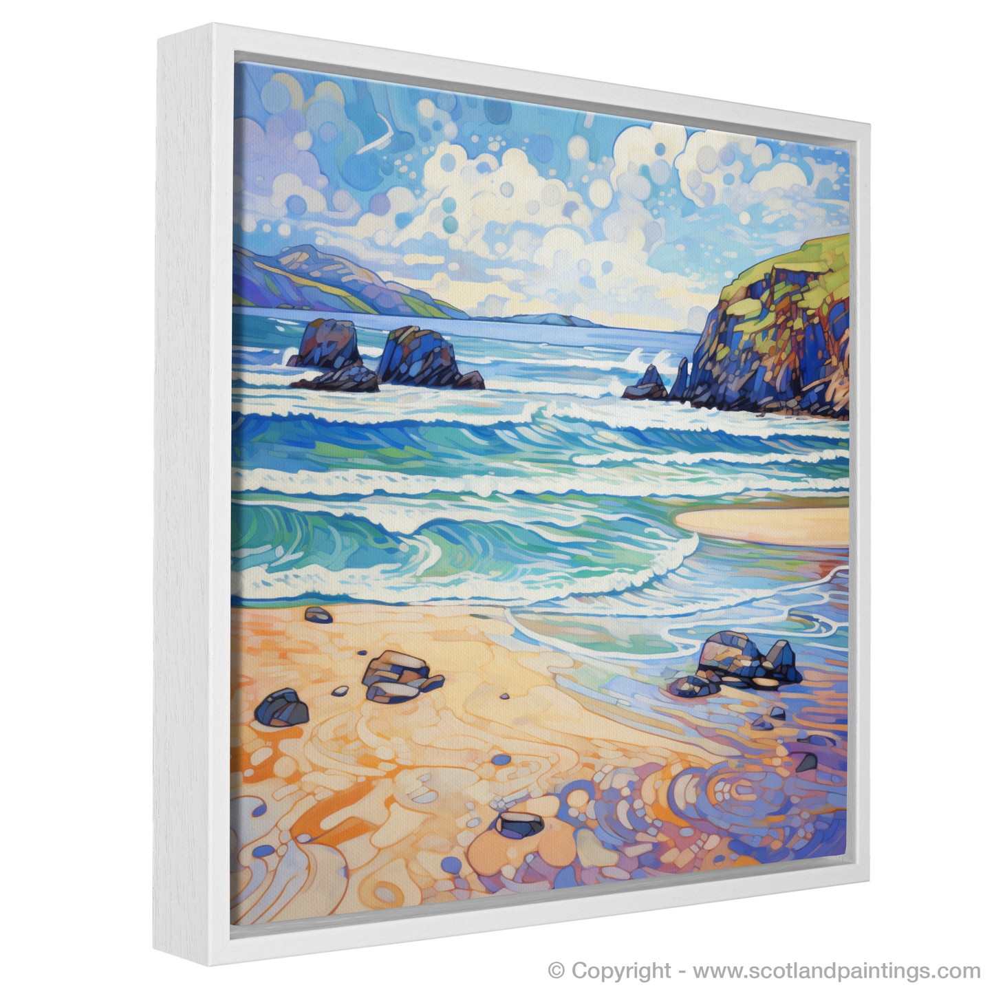 Painting and Art Print of Durness Beach, Sutherland in summer entitled "Summer Serenade at Durness Beach".