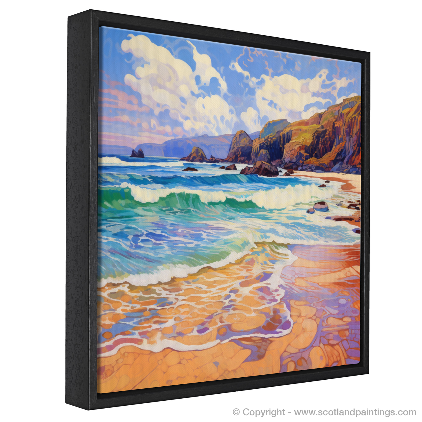 Painting and Art Print of Durness Beach, Sutherland in summer entitled "Summer Serenade at Durness Beach".