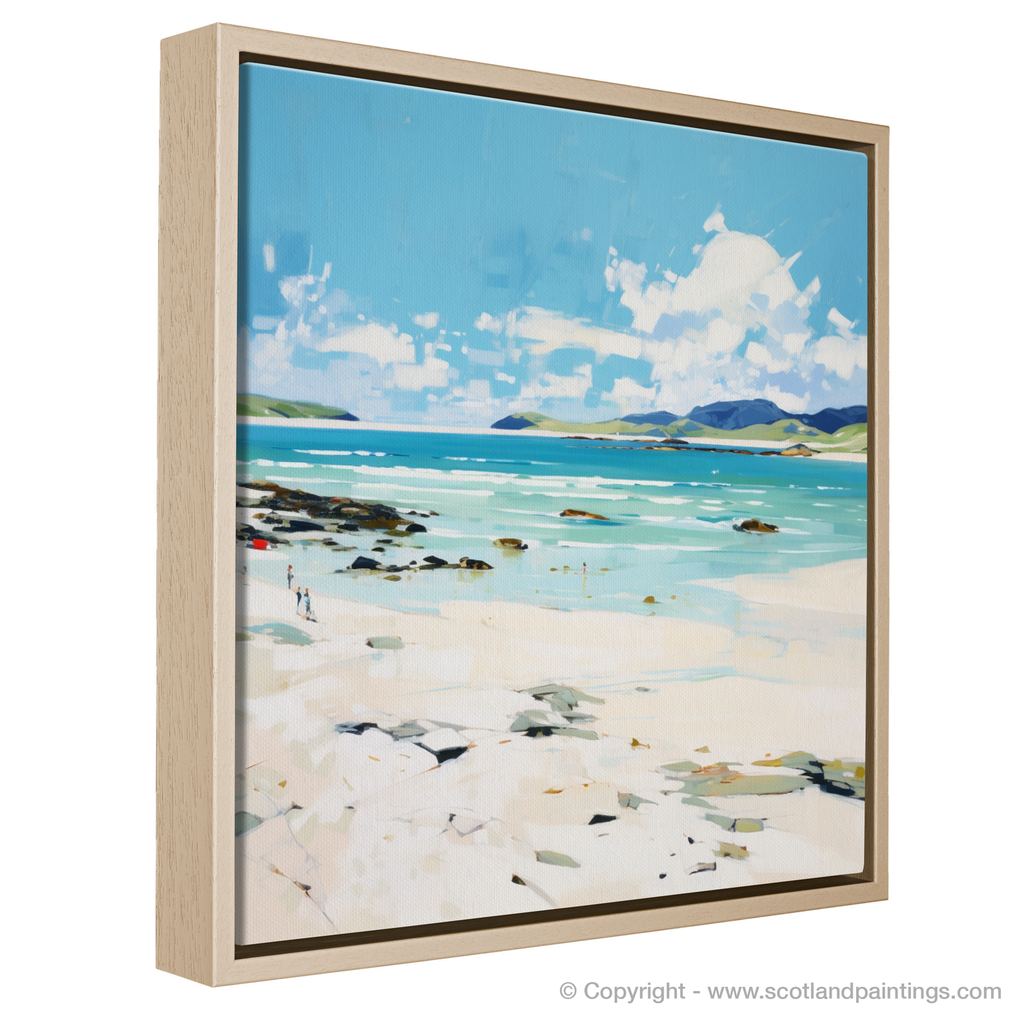 Painting and Art Print of Luskentyre Beach, Isle of Harris in summer entitled "Summer Serenity on Luskentyre Beach".