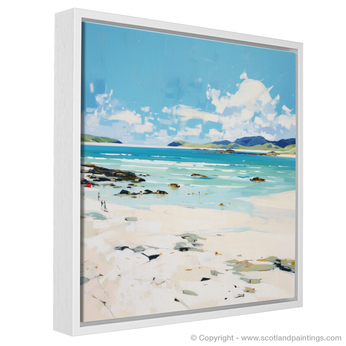 Painting and Art Print of Luskentyre Beach, Isle of Harris in summer entitled "Summer Serenity on Luskentyre Beach".