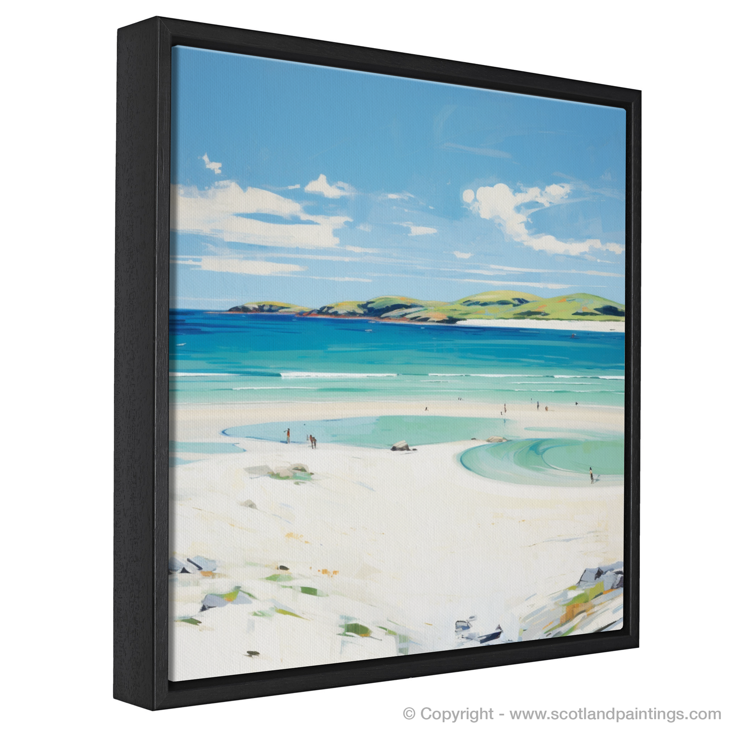 Painting and Art Print of Luskentyre Beach, Isle of Harris in summer entitled "Summer Serenade at Luskentyre Beach".