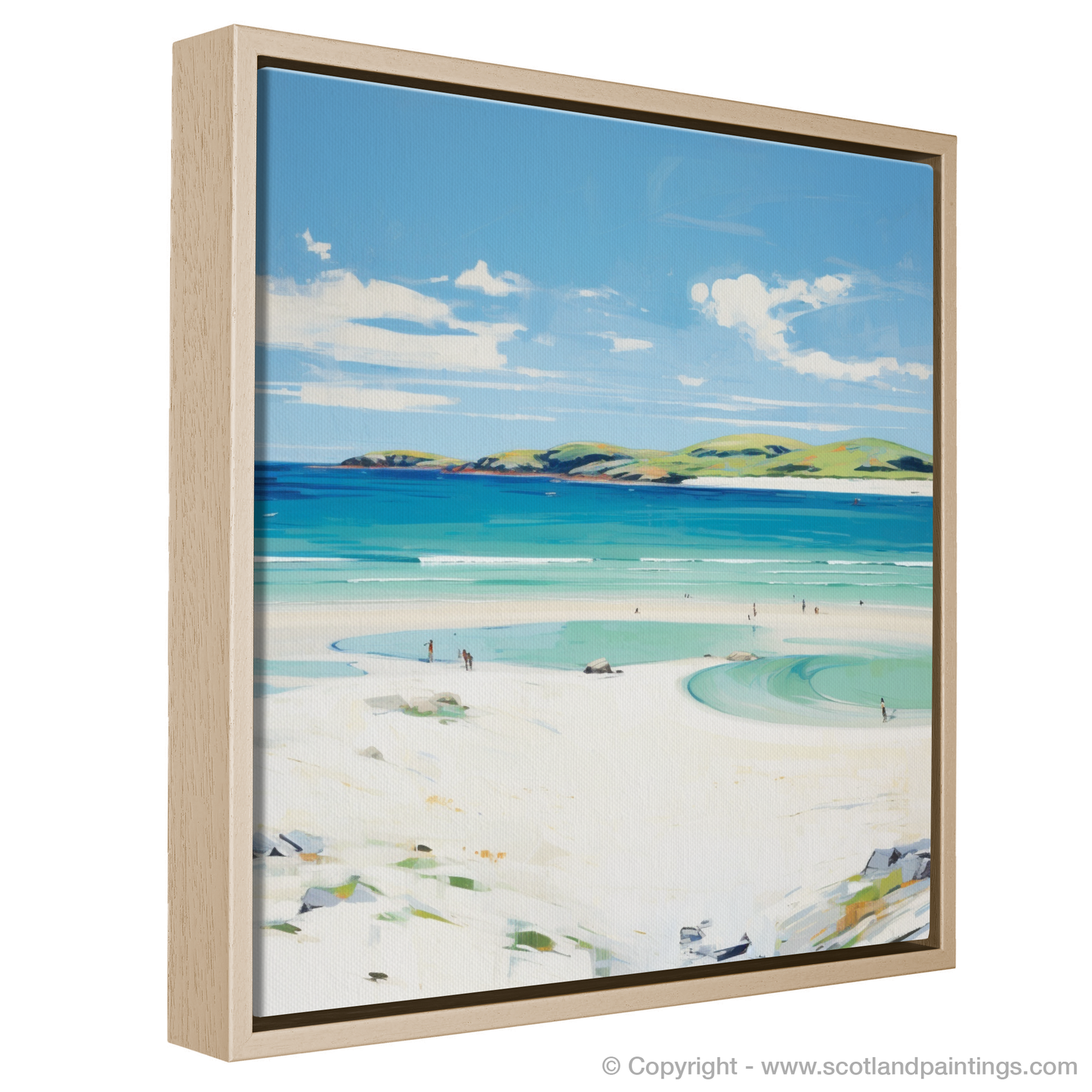 Painting and Art Print of Luskentyre Beach, Isle of Harris in summer entitled "Summer Serenade at Luskentyre Beach".