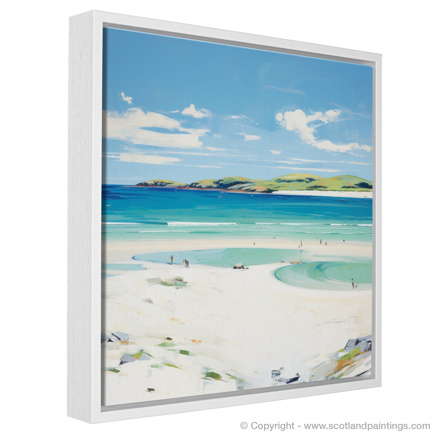 Painting and Art Print of Luskentyre Beach, Isle of Harris in summer entitled "Summer Serenade at Luskentyre Beach".