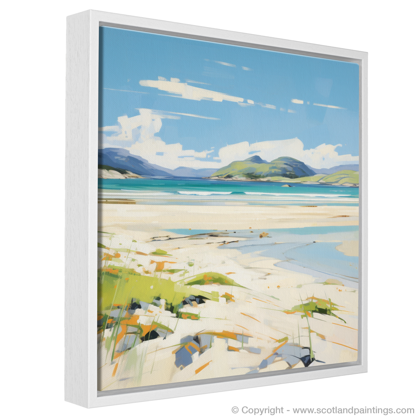 Painting and Art Print of Luskentyre Beach, Isle of Harris in summer entitled "Luskentyre Beach Summer Reverie".