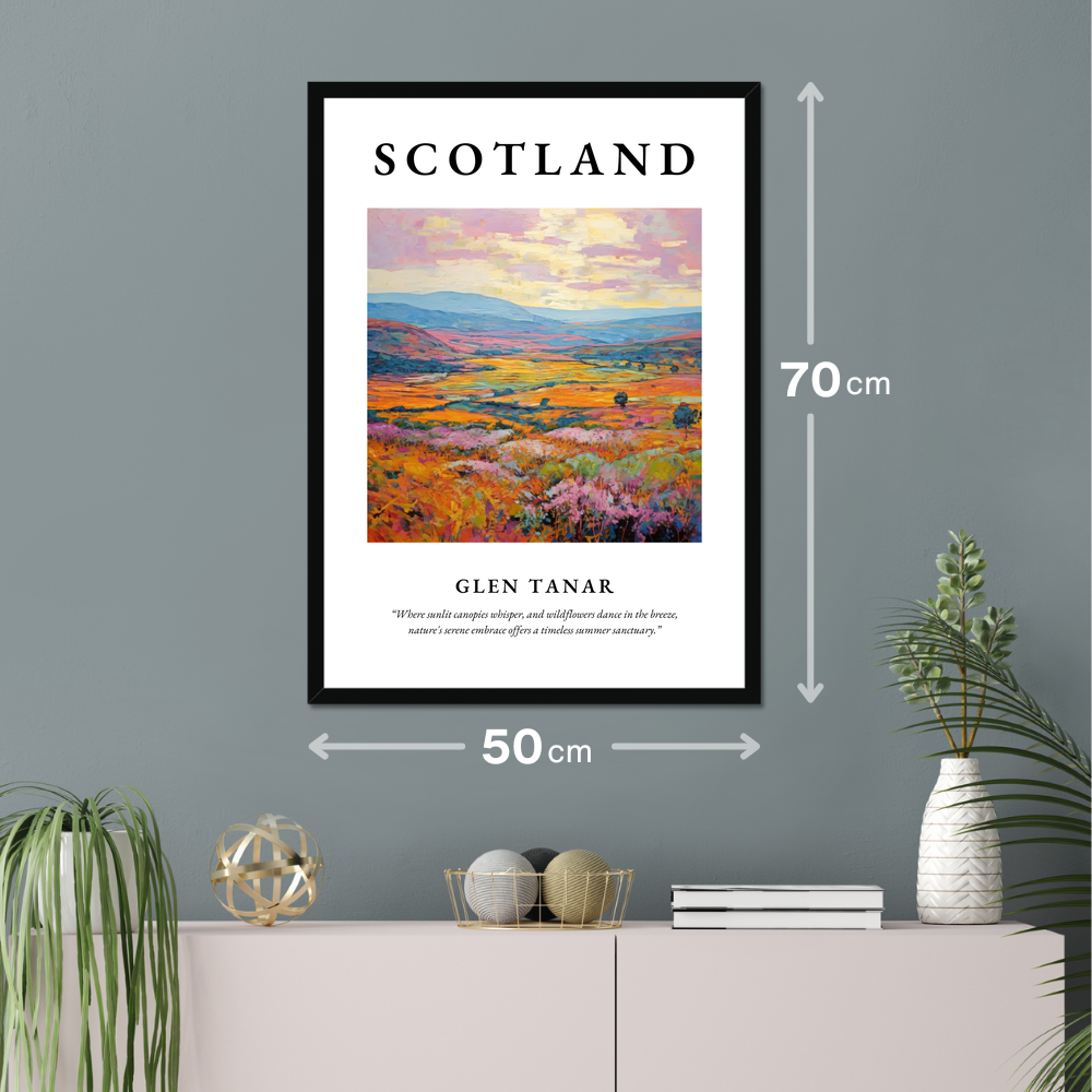 Poster of Glen Tanar hanging on a wall