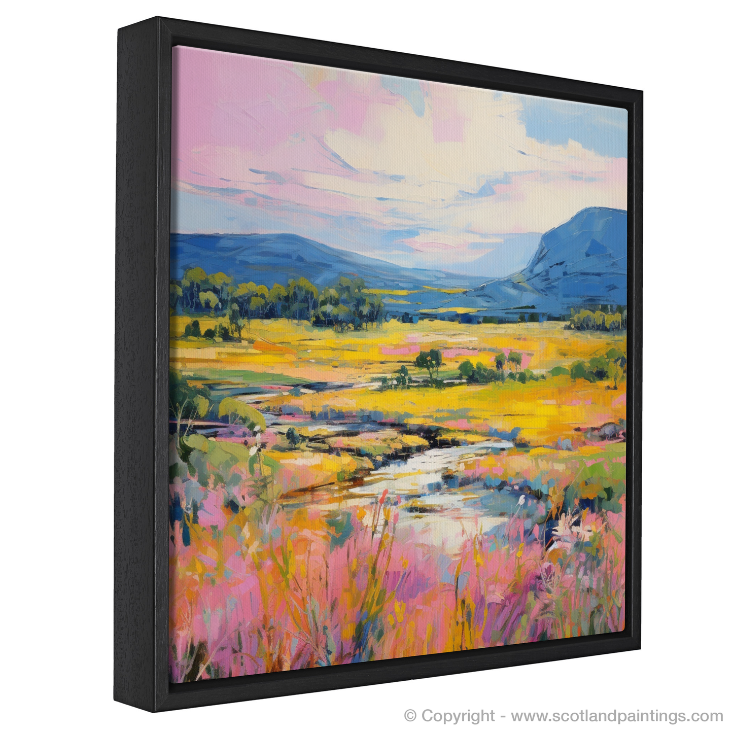 Painting and Art Print of Glen Tanar, Aberdeenshire in summer entitled "Summer's Vitality in Glen Tanar".