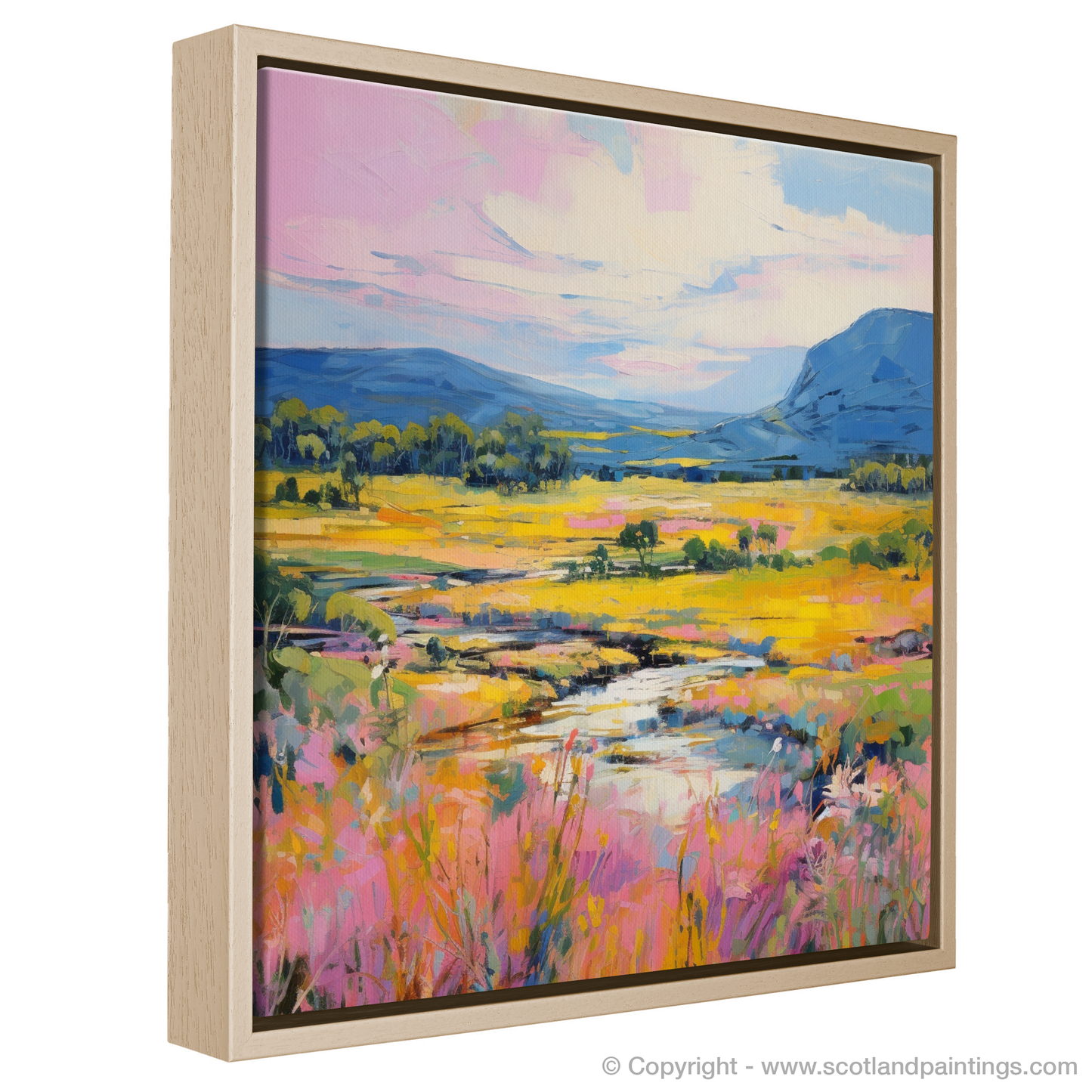 Painting and Art Print of Glen Tanar, Aberdeenshire in summer entitled "Summer's Vitality in Glen Tanar".