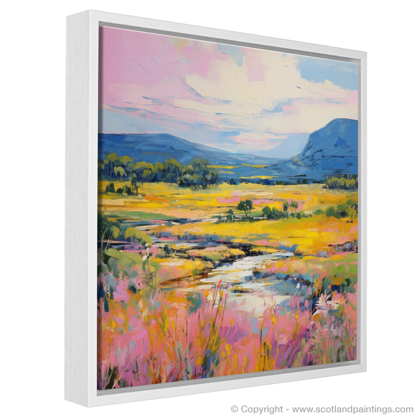 Painting and Art Print of Glen Tanar, Aberdeenshire in summer entitled "Summer's Vitality in Glen Tanar".