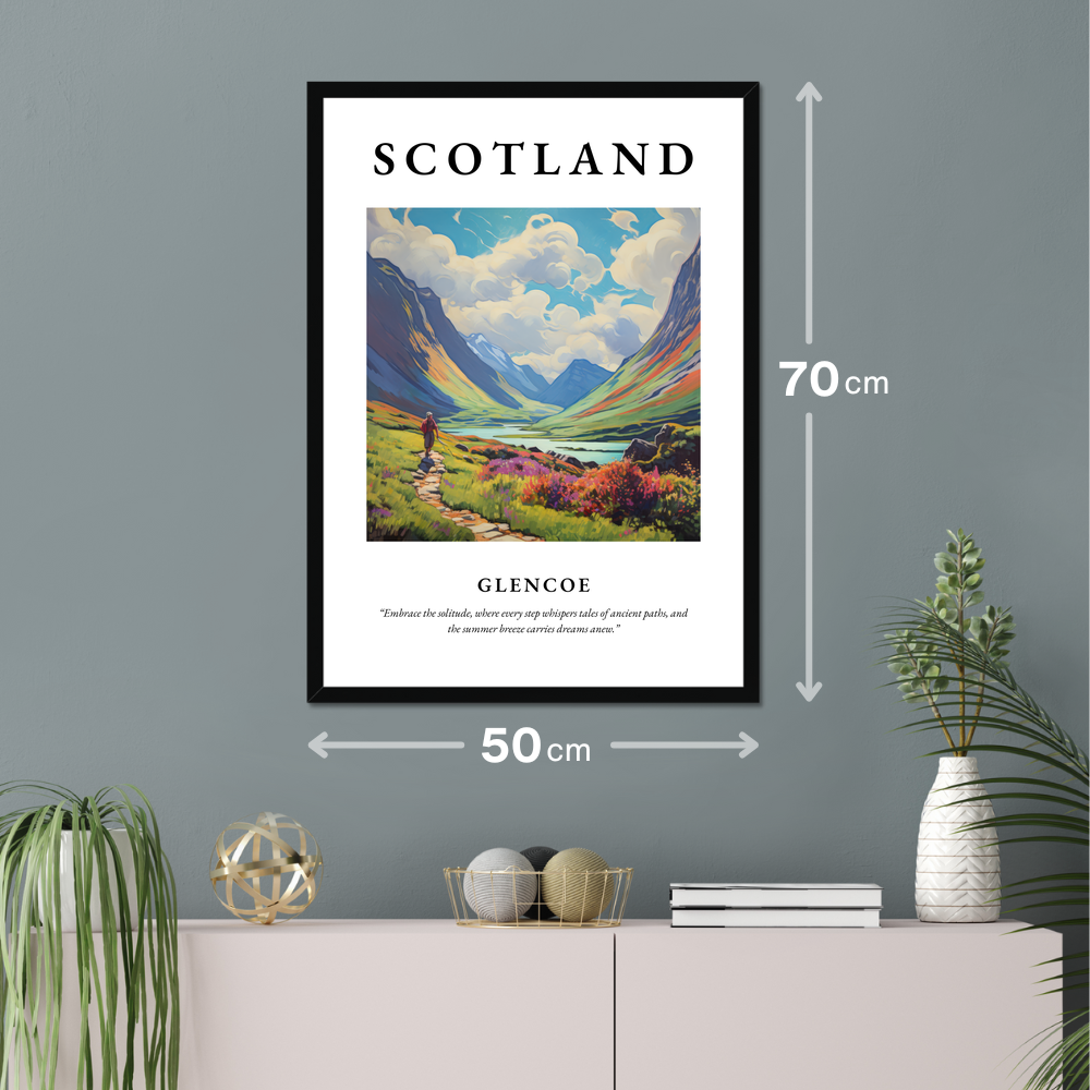 Poster of Glencoe hanging on a wall