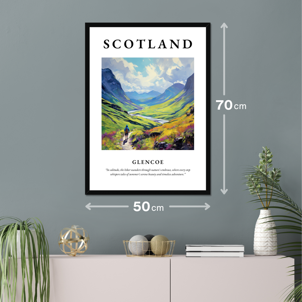 Poster of Glencoe hanging on a wall