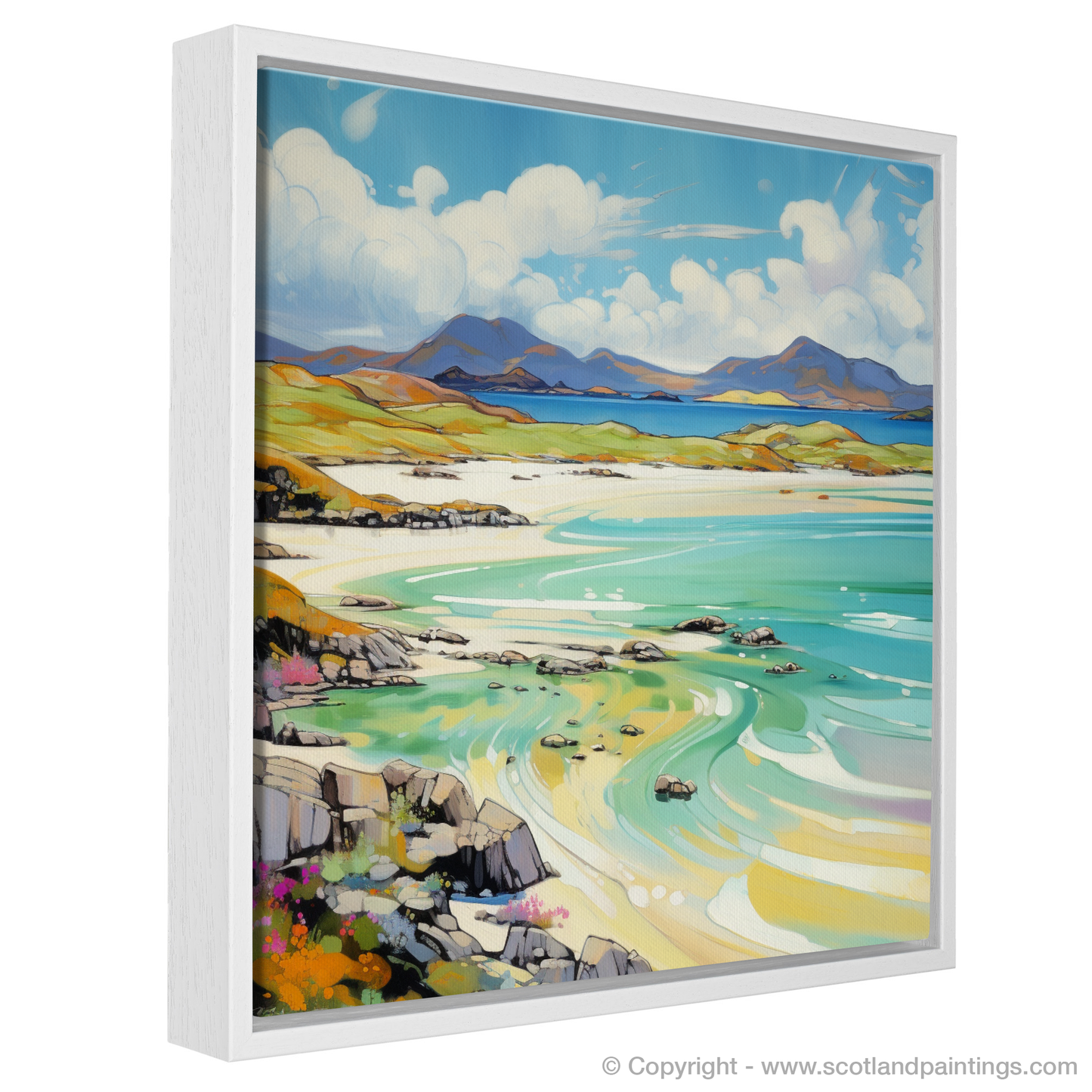 Painting and Art Print of Isle of Harris, Outer Hebrides in summer. Hebridean Summer Radiance.