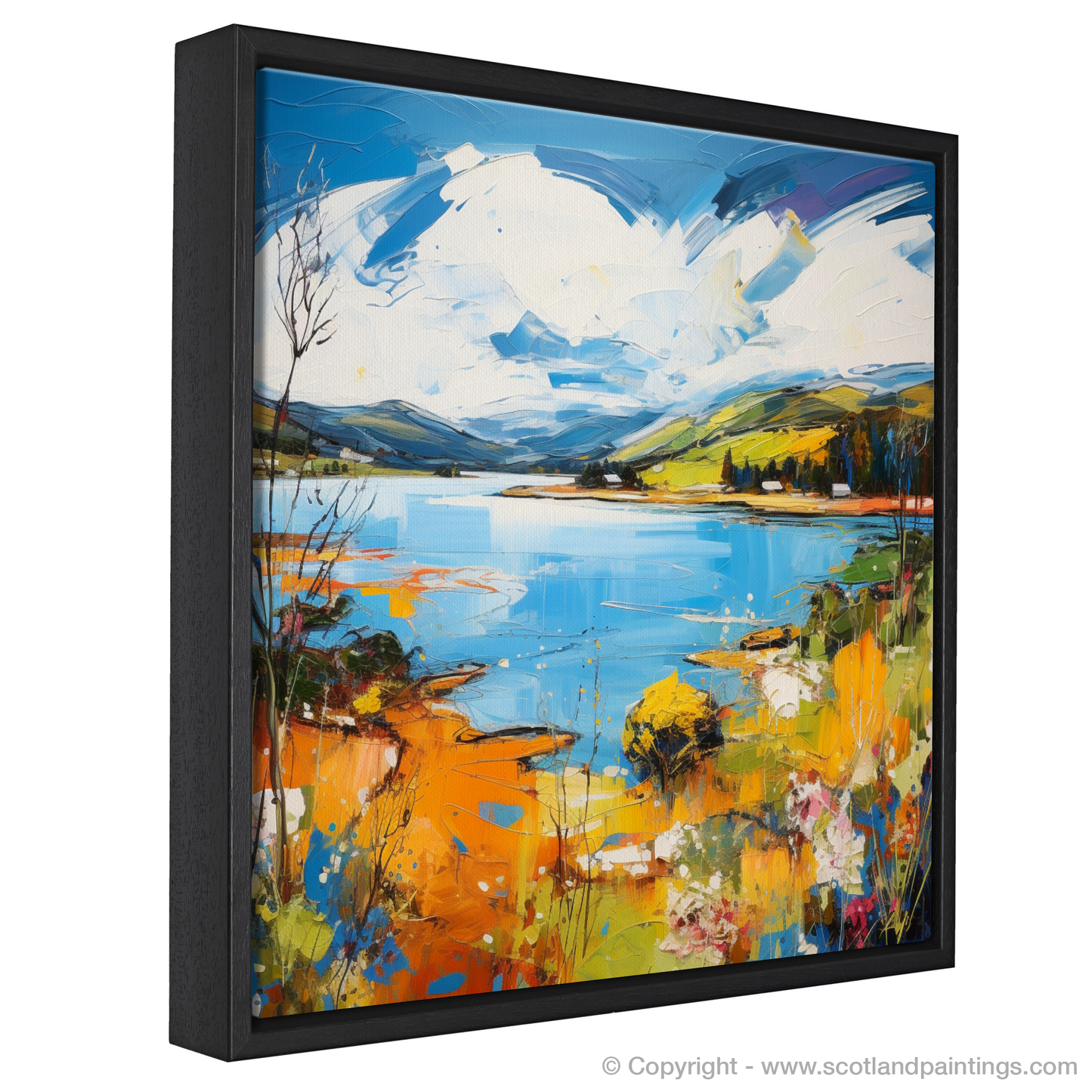 Painting and Art Print of Loch Fyne, Argyll and Bute in summer entitled "Summer Splendour at Loch Fyne".