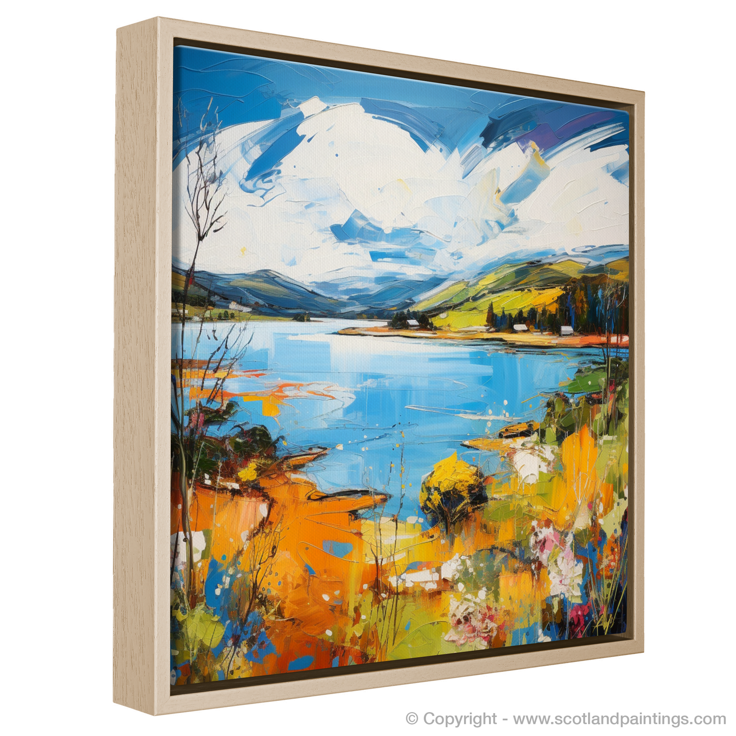 Painting and Art Print of Loch Fyne, Argyll and Bute in summer entitled "Summer Splendour at Loch Fyne".