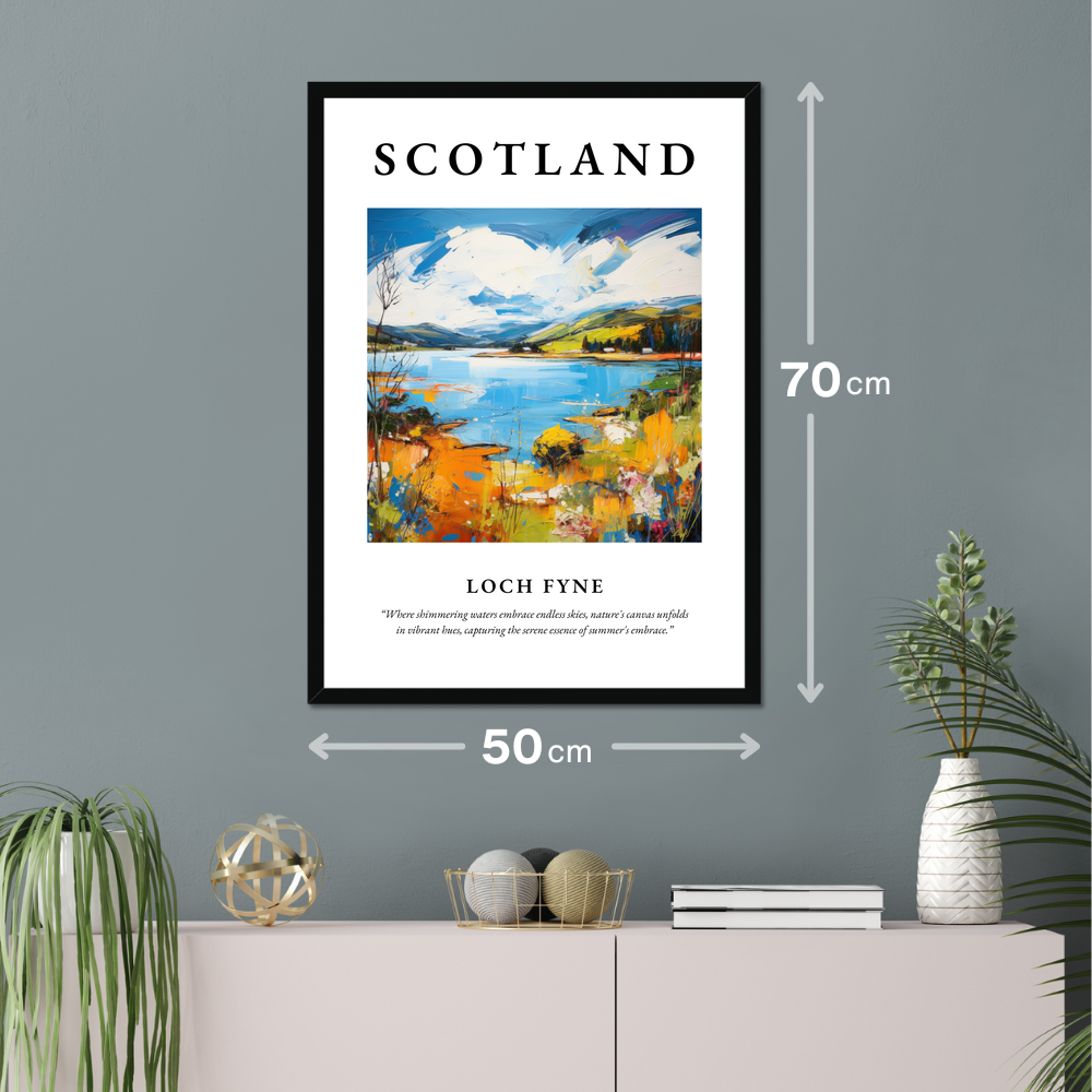 Poster of Loch Fyne hanging on a wall