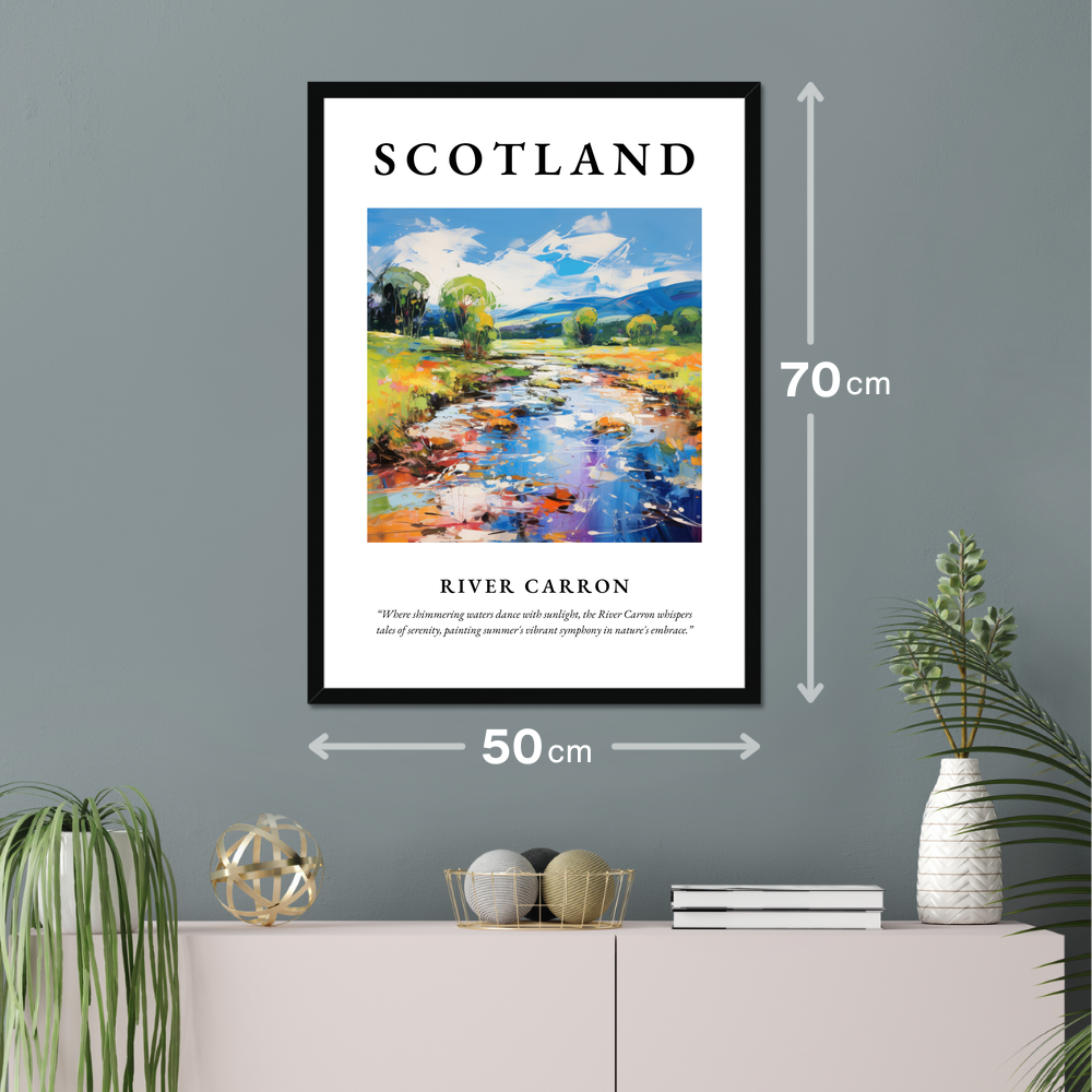 Poster of River Carron hanging on a wall