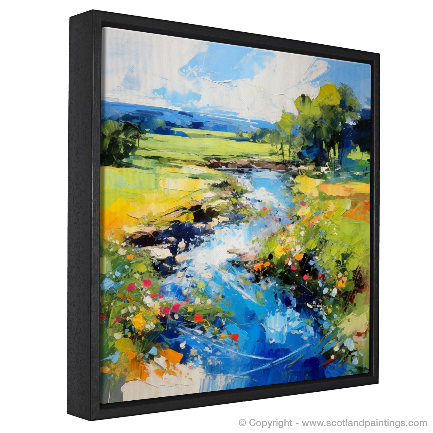 Painting and Art Print of River Carron, Ross-shire in summer entitled "Summer Symphony on River Carron".