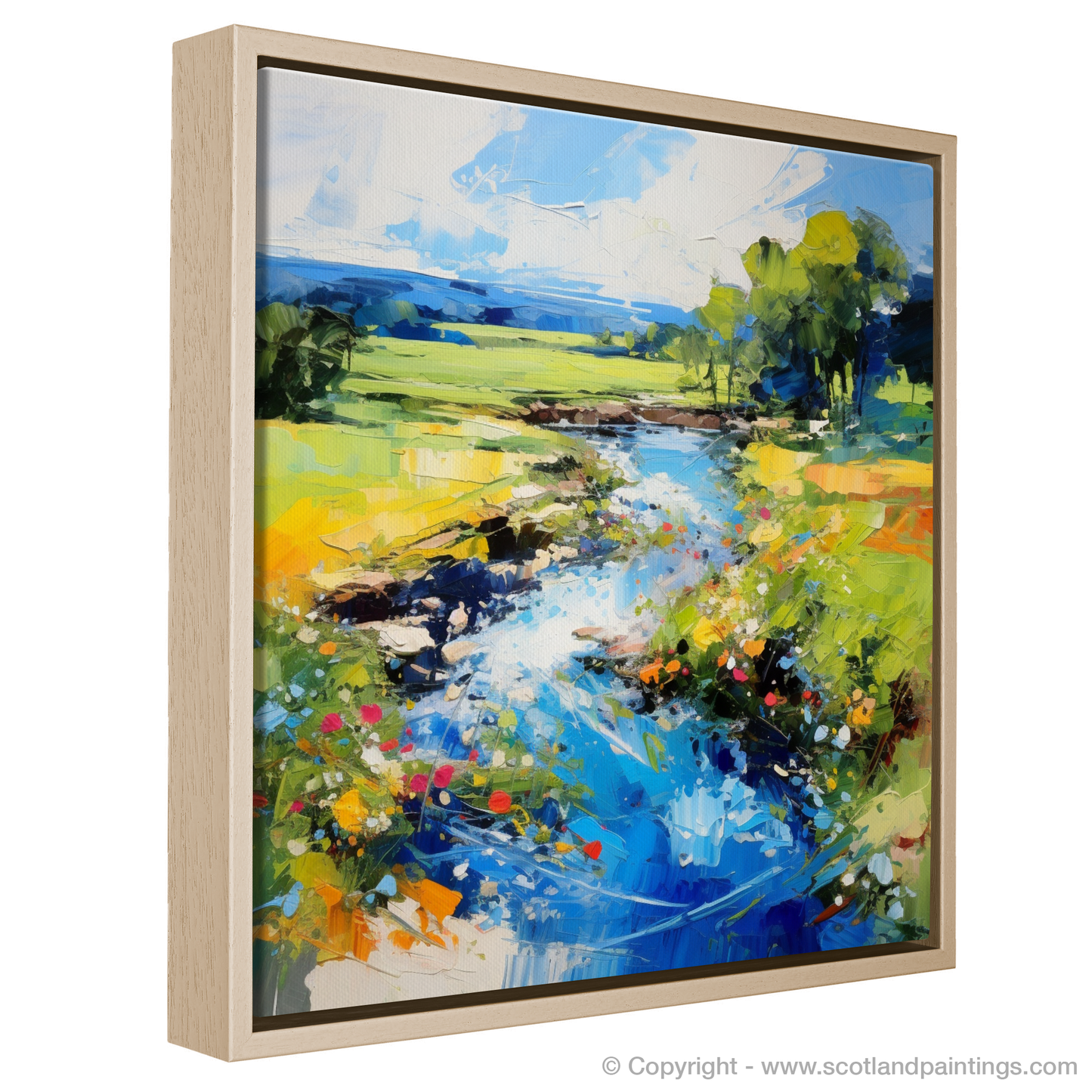 Painting and Art Print of River Carron, Ross-shire in summer entitled "Summer Symphony on River Carron".